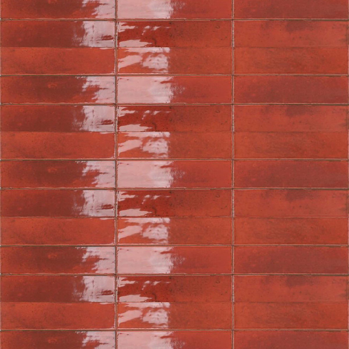 Agadir Lava Floor Tile - Wall Or Floor Mount - 11 x 28 PorcelainGloss Reddish