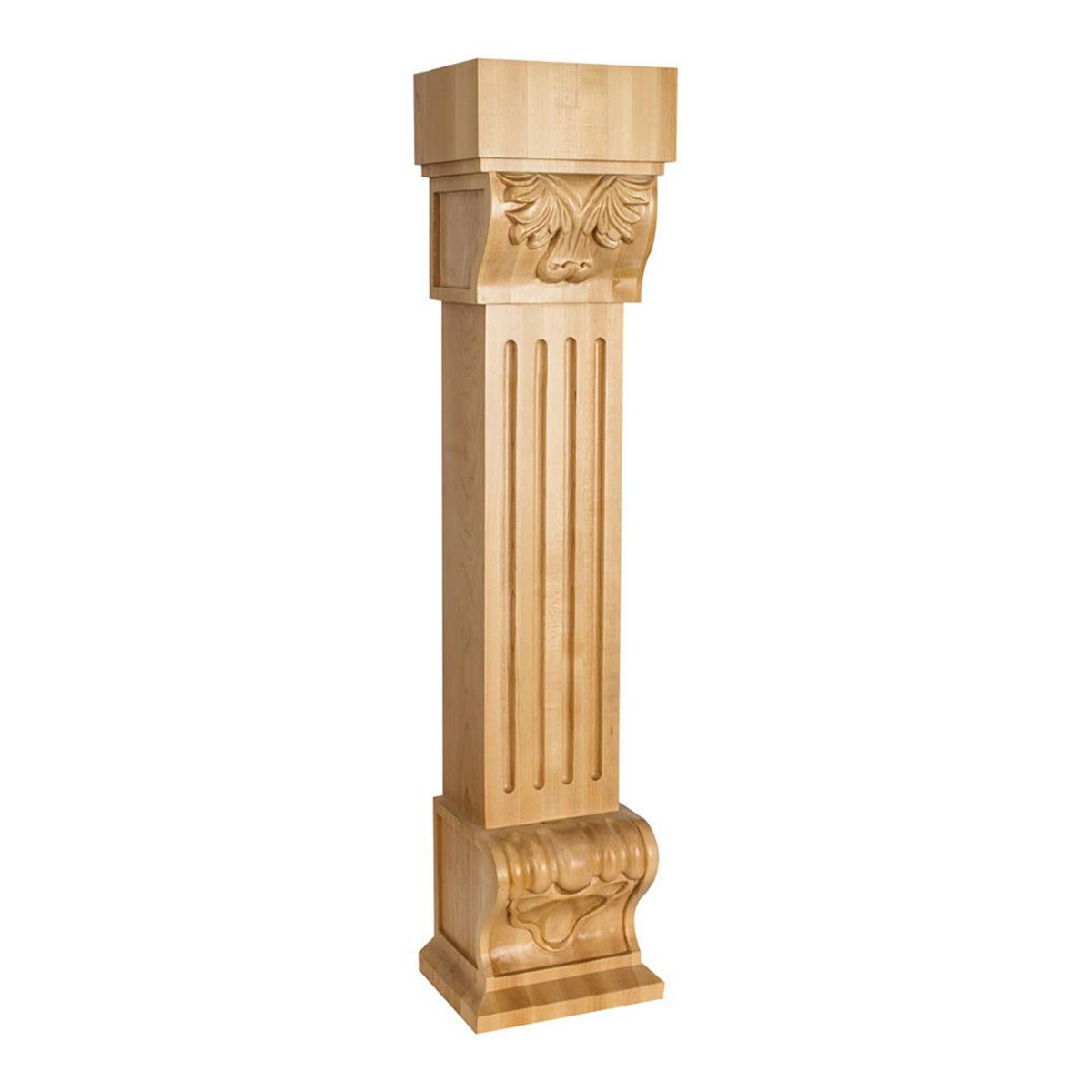Hardware Resources Alder Acanthus Fluted Traditional Fireplace Corbel