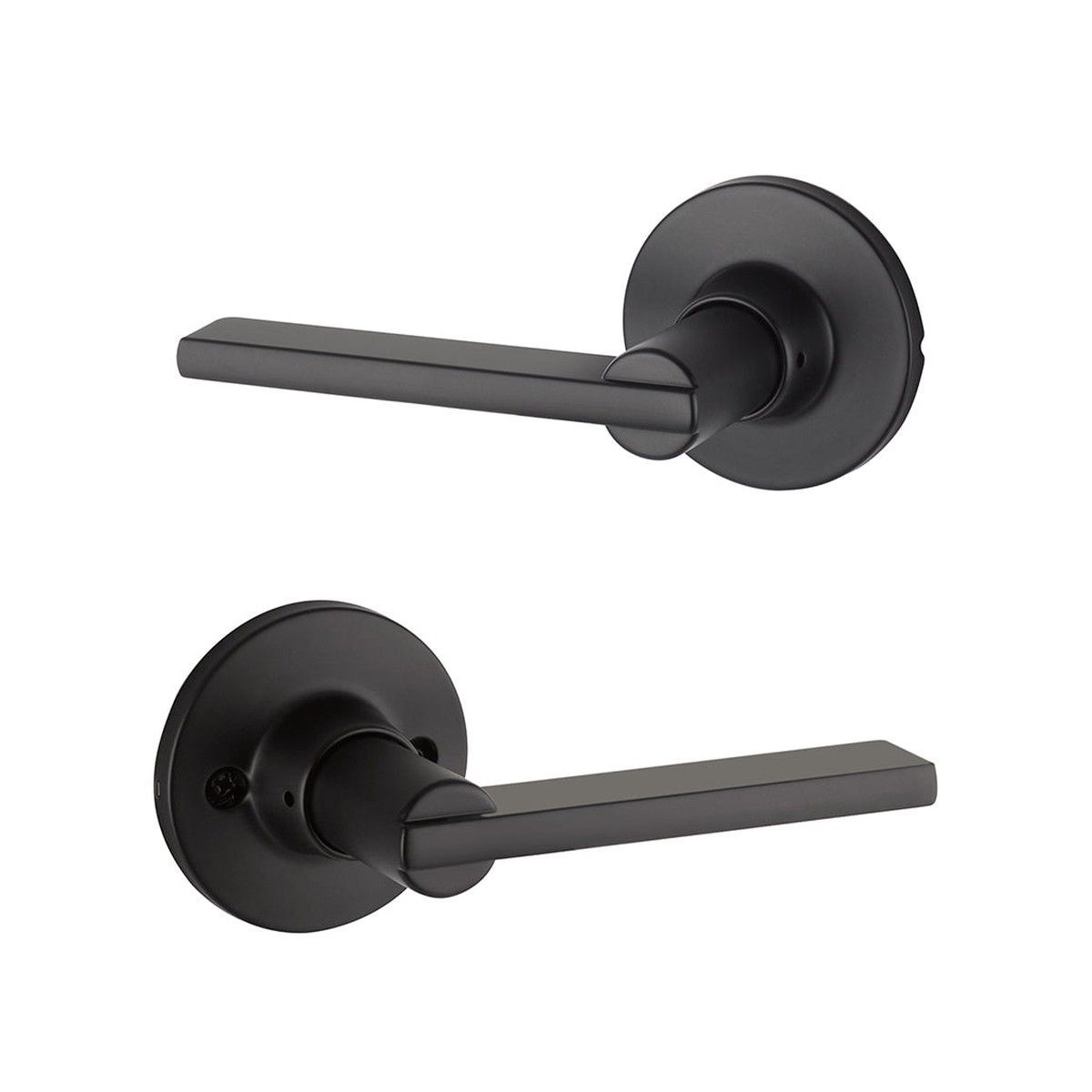Owen Rosette Nils Dummy Door Leverset - Door Mount - 4 BrassFlat Black