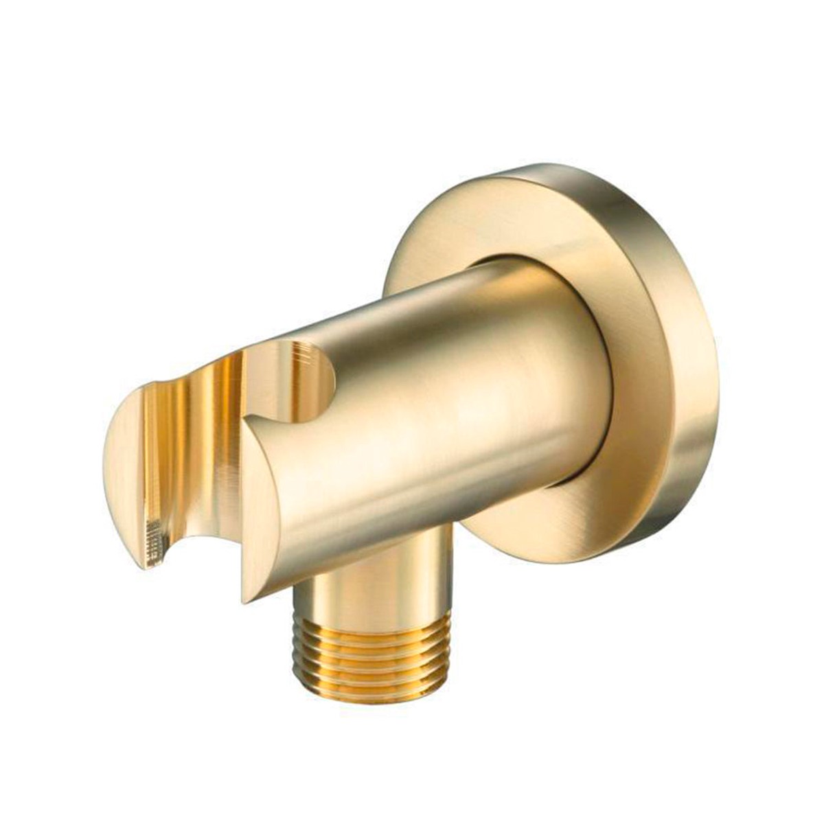 Universal Hand Shower Holder Connector - Wall Mount - 2 BrassSatin Brass