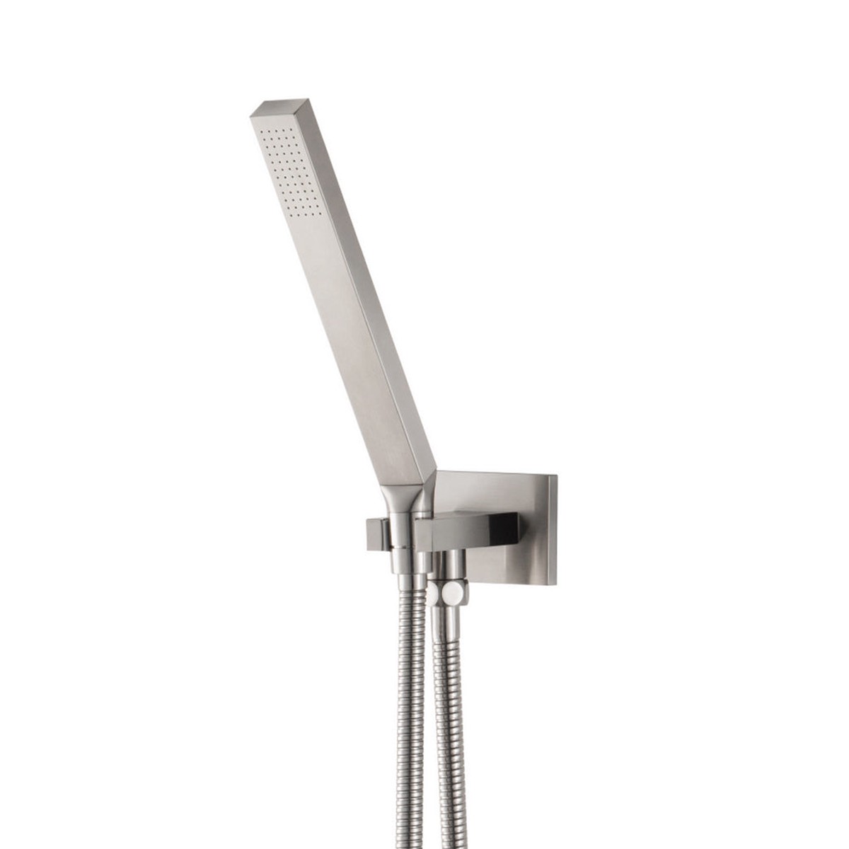 Universal Square Hand Shower Set - Wall Mount - 8 BrassBrushed Nickel