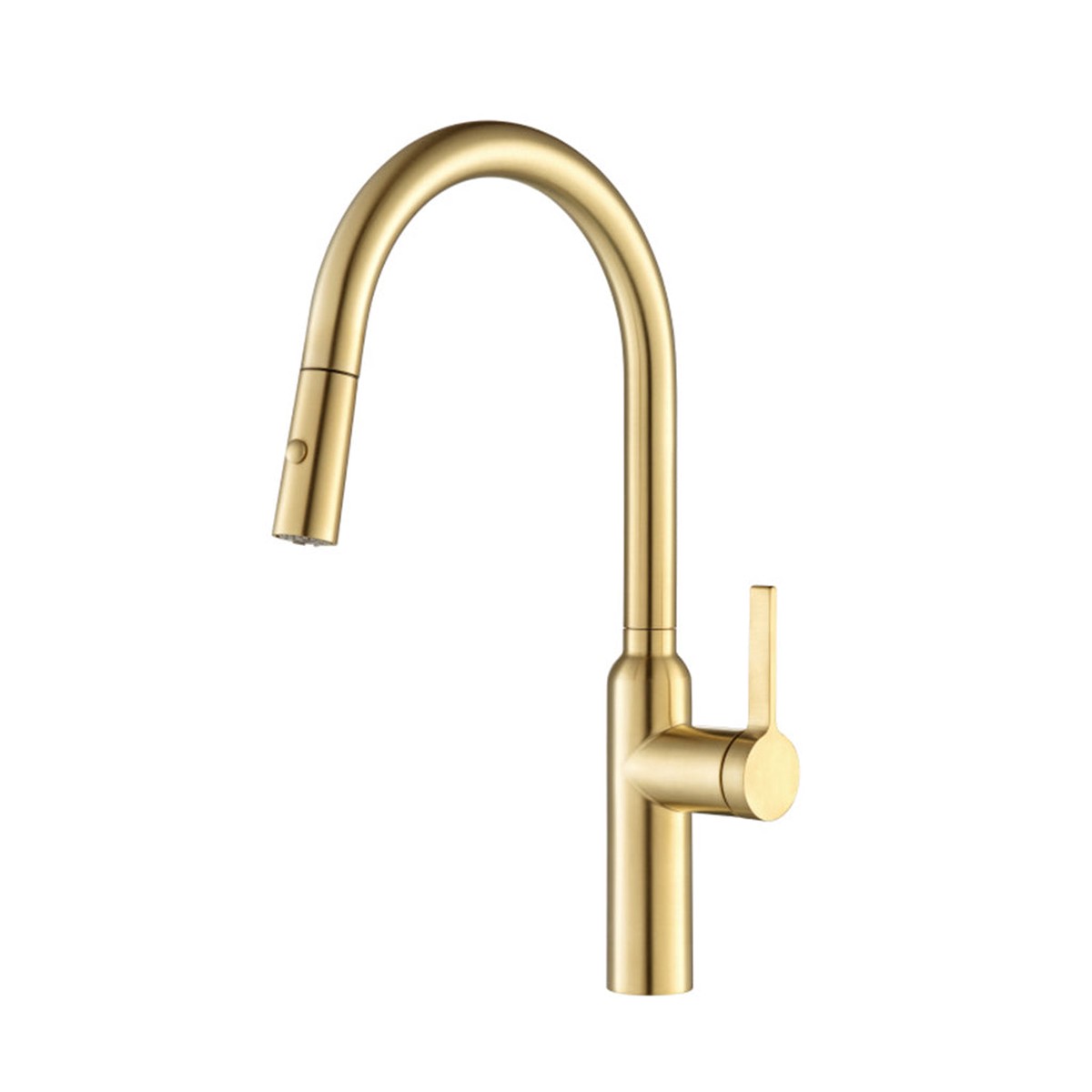 Ziel Dual Spray Pull Out Kitchen Faucet - Single Hole - 18 Stainless SteelBrushed Gold