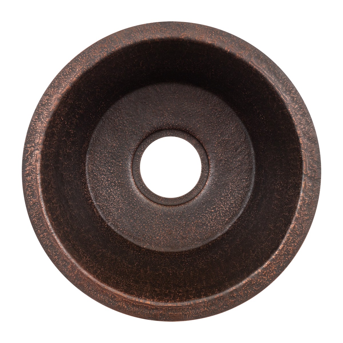16 Undermount Round Terra Firma Thick Copper Prep Sink