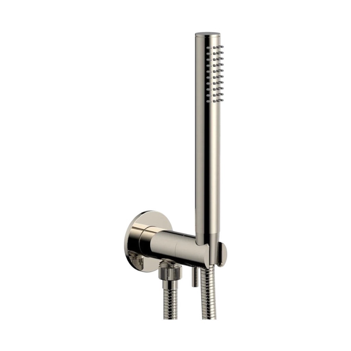Basic Ii Round Volume Control Hand Shower Set - Wall Mount - 9 BrassPolished Nickel