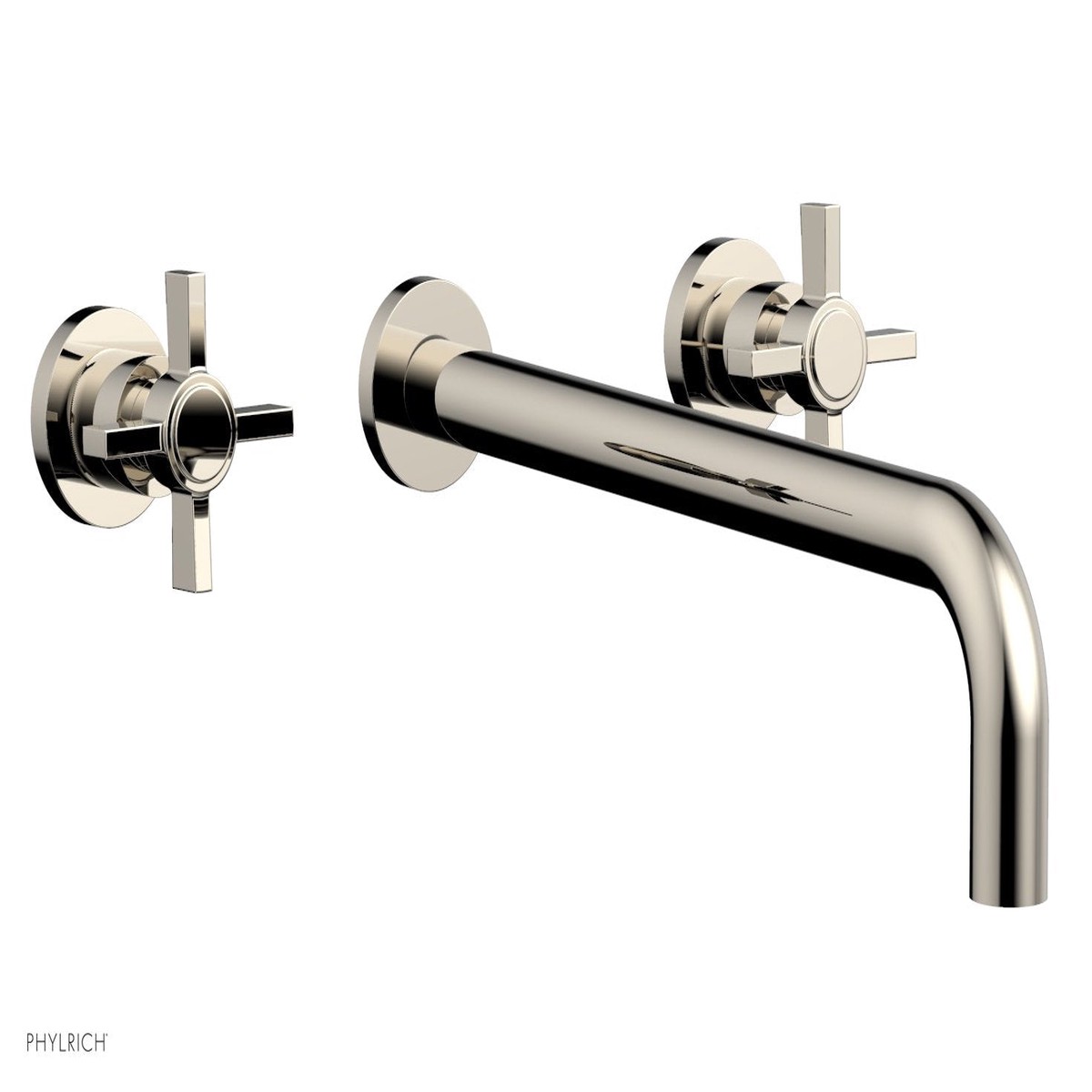 BASIC Wall Lavatory Set 14 Spout - Blade Cross Handles DWL137-14