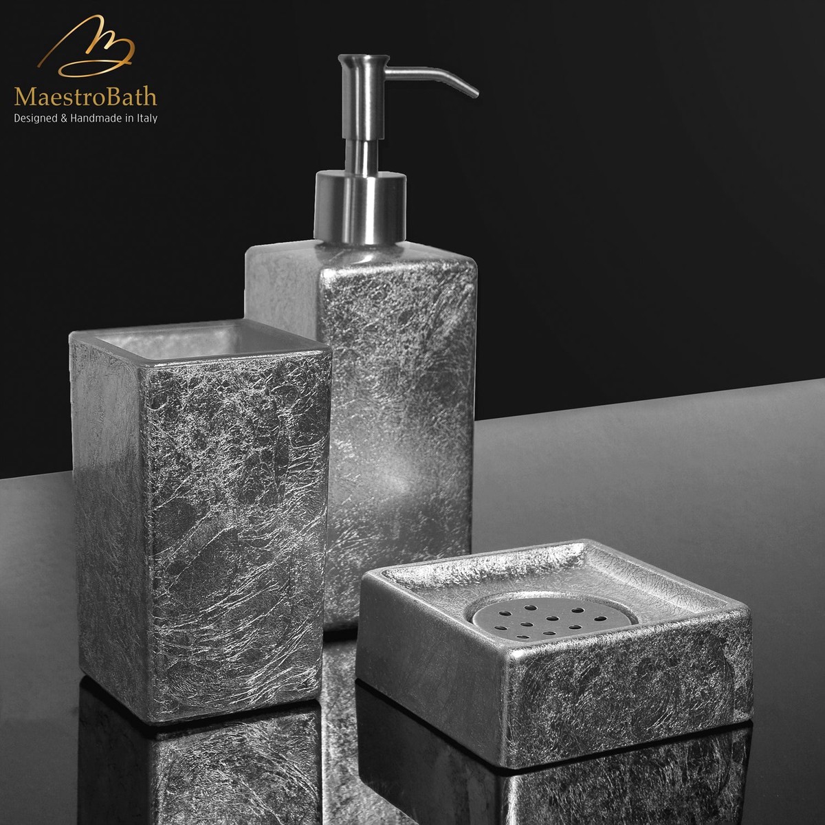 Calla Soap Dispenser Silver Leaf