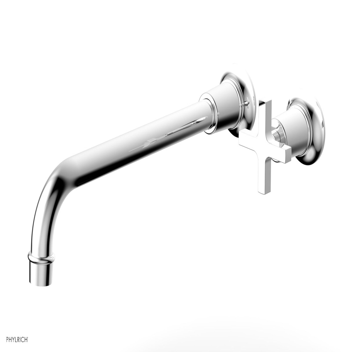HEX MODERN 12 Single Handle Wall Lavatory Set - Cross Handle 501-17-12