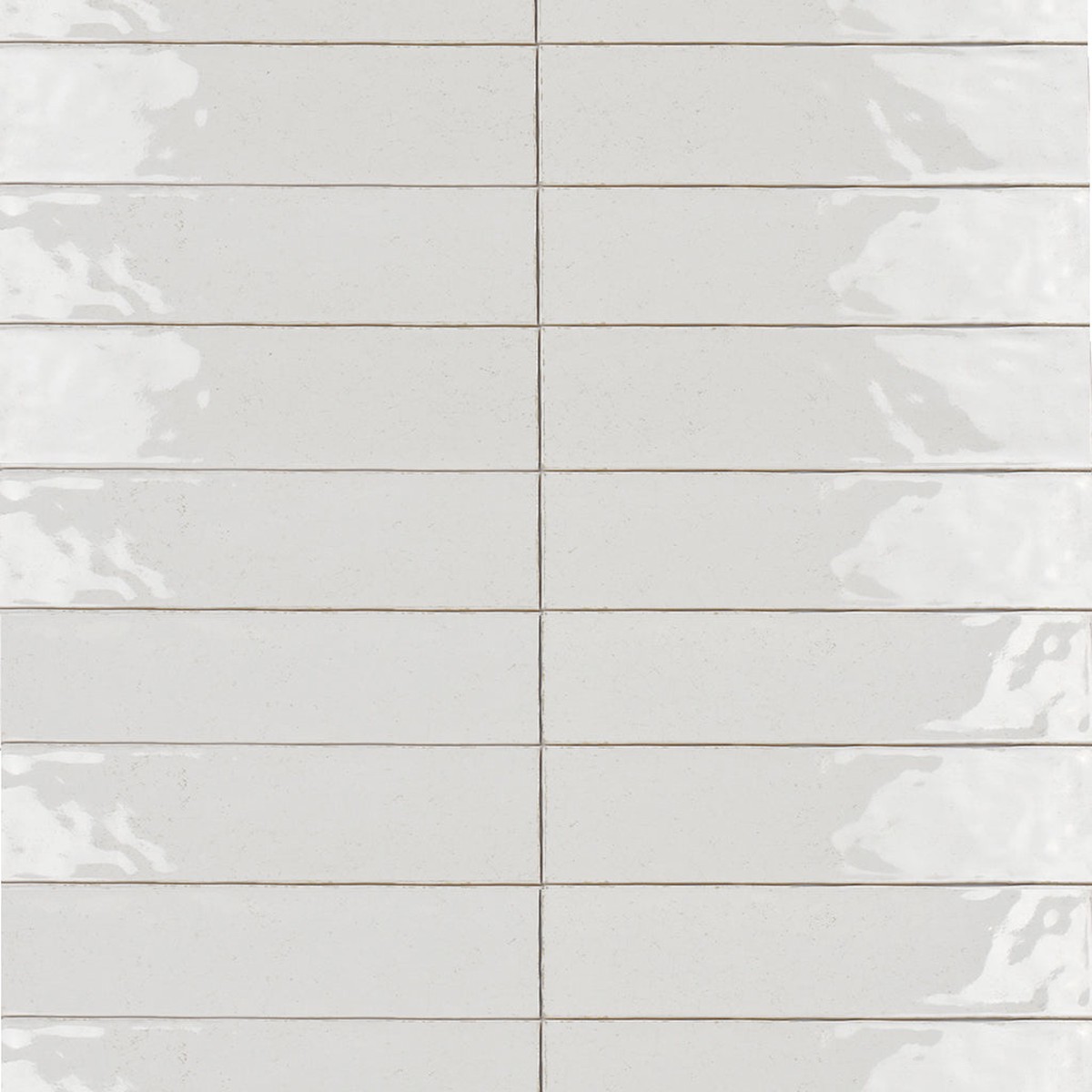 Maiolica White Crackled Wall Tile - Wall Mount - 3 x 12 CeramicWhite