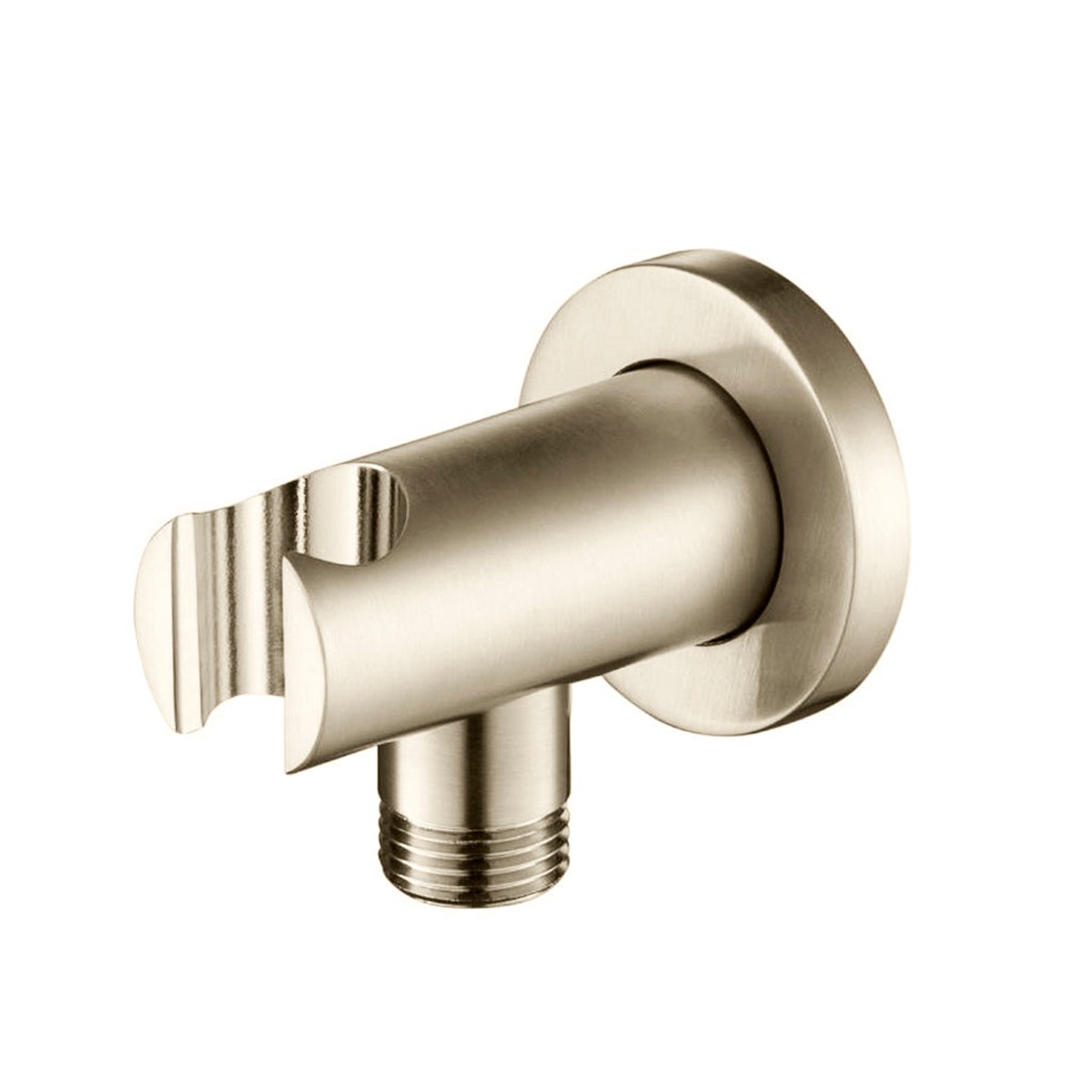 Universal Hand Shower Holder Connector - Wall Mount - 2 BrassPolished Nickel