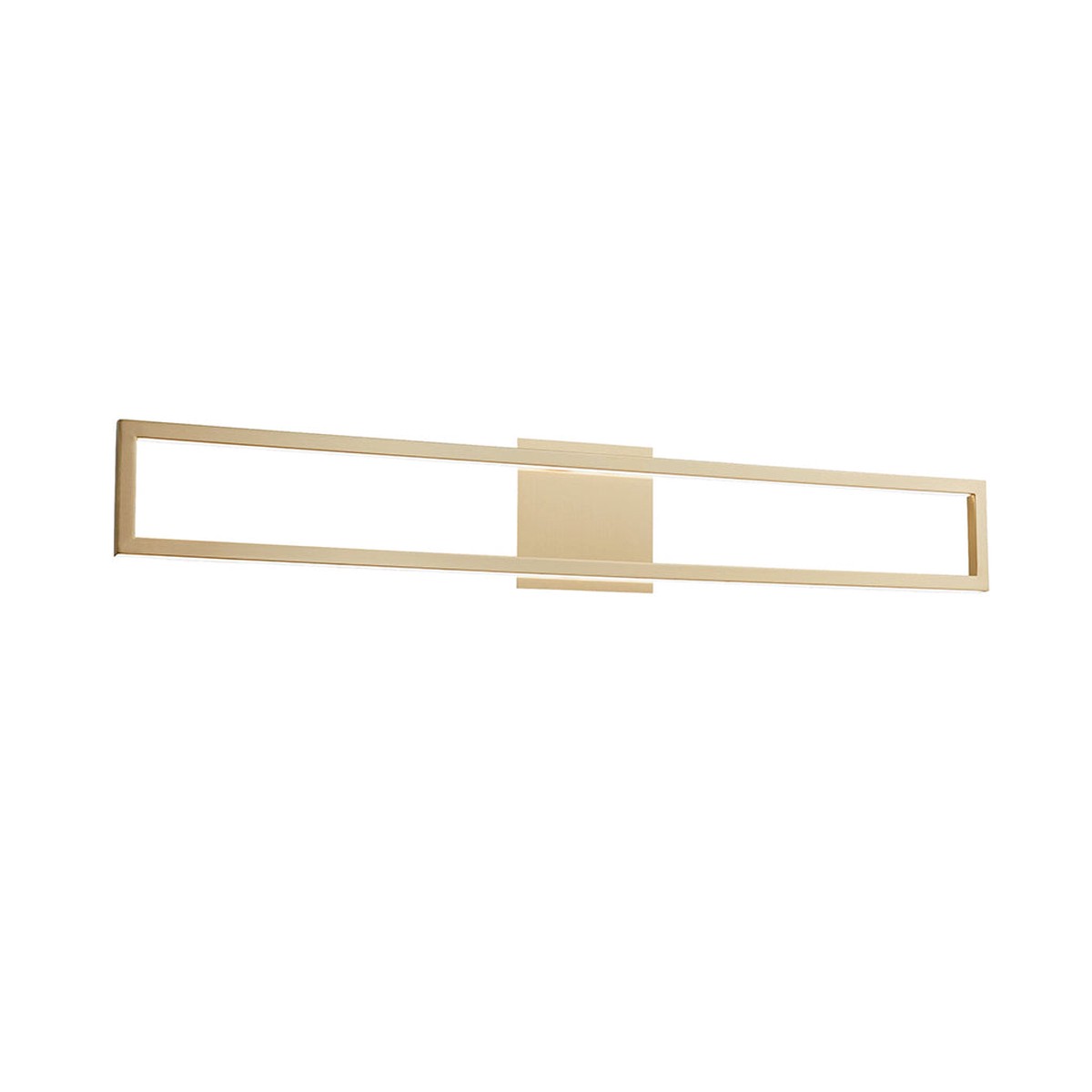 Xanni Rectangular Led Light Fixture - Wall Mount - 36 Cold Rolled Steel AcrylicAged Brass