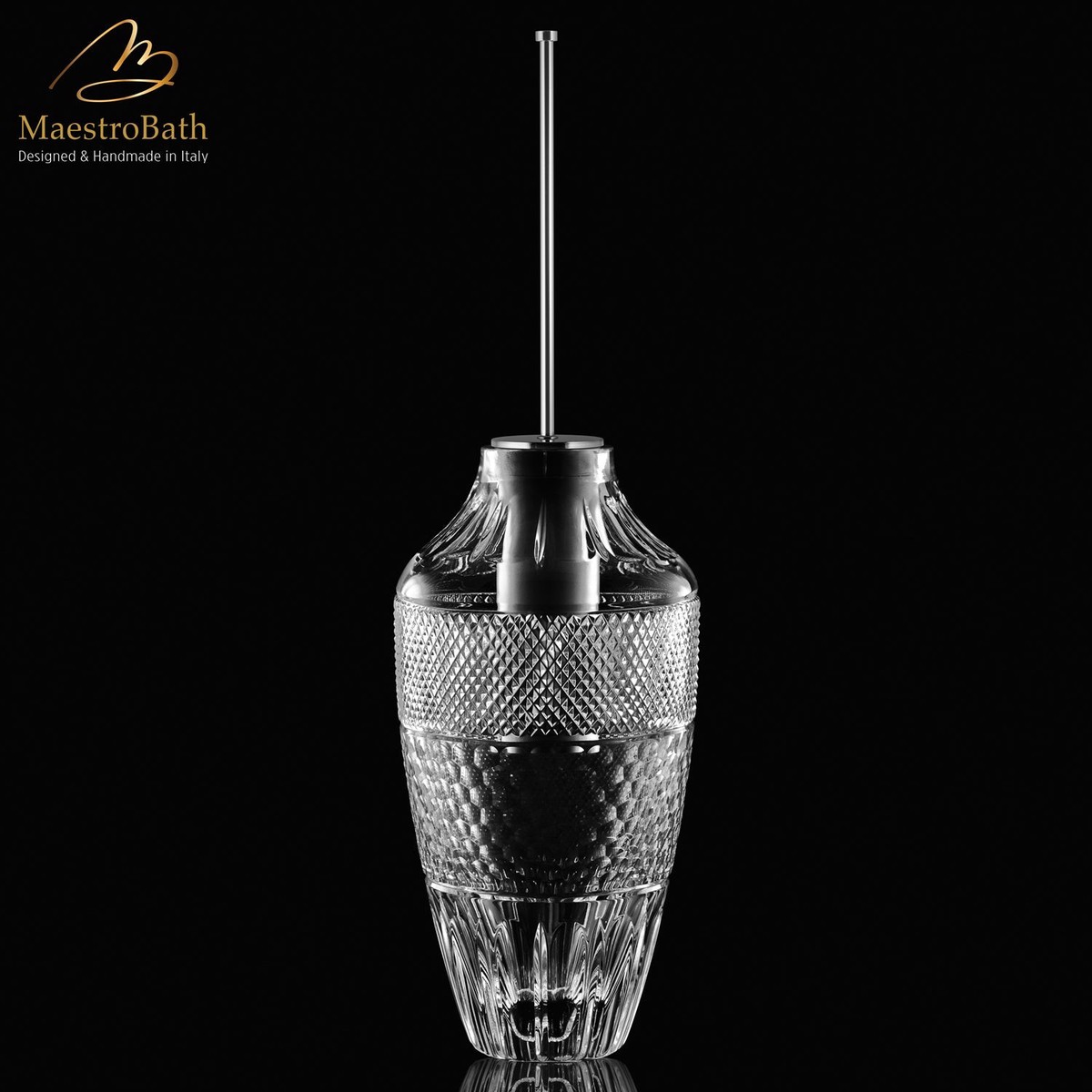 Hive Lux XL Toilet Brush Holder ClearChrome