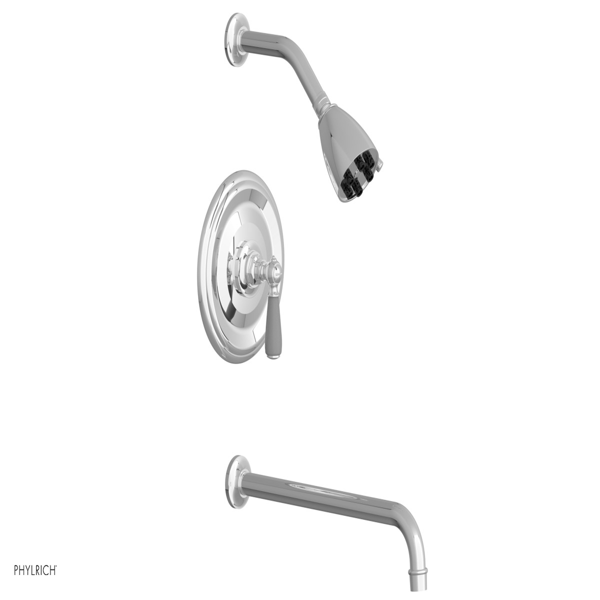 JAMESTOWN - 14 Pressure Balance Tub Shower Set - Lever Handle with Grey Accents 165-27-14
