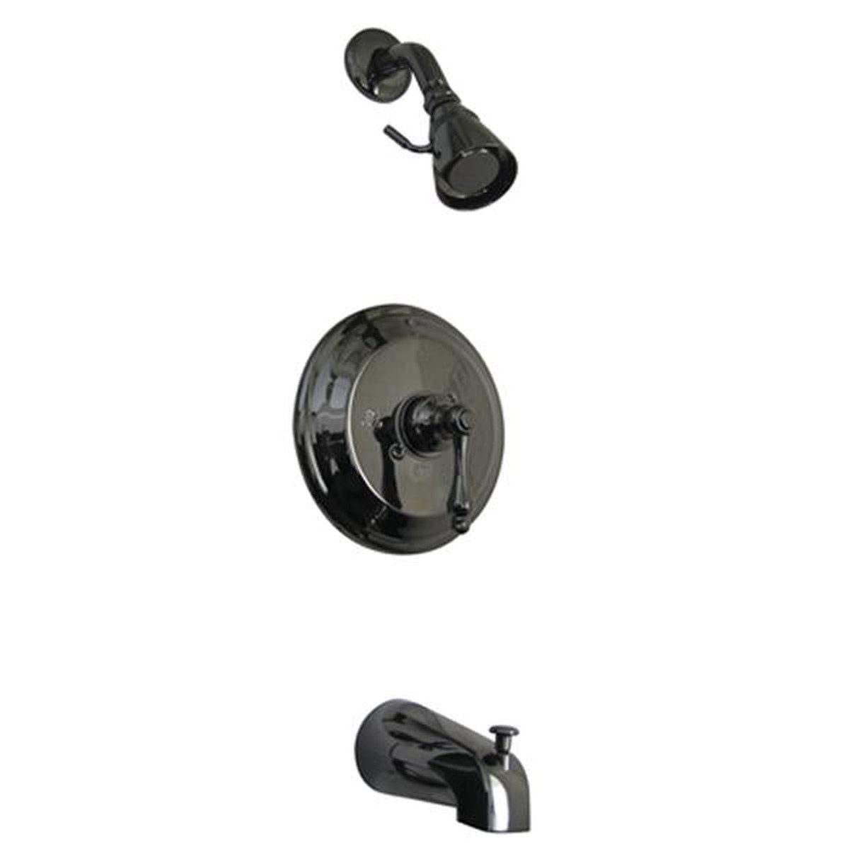 Kingston Brass Water Onyx NB3630AL Pressure Balanced Tub and Shower Faucet with Metal Lever Handle