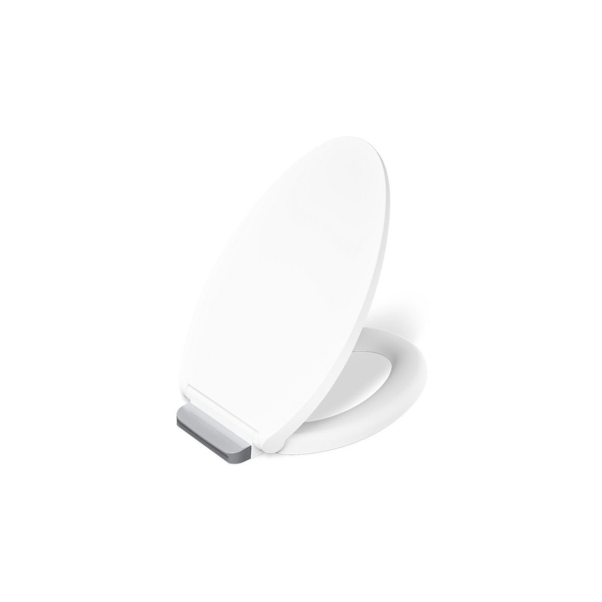 KOHLER K-27331-CP Glissade ReadyLatch Quiet-Close Elongated Toilet Seat Polished Chrome Hinge