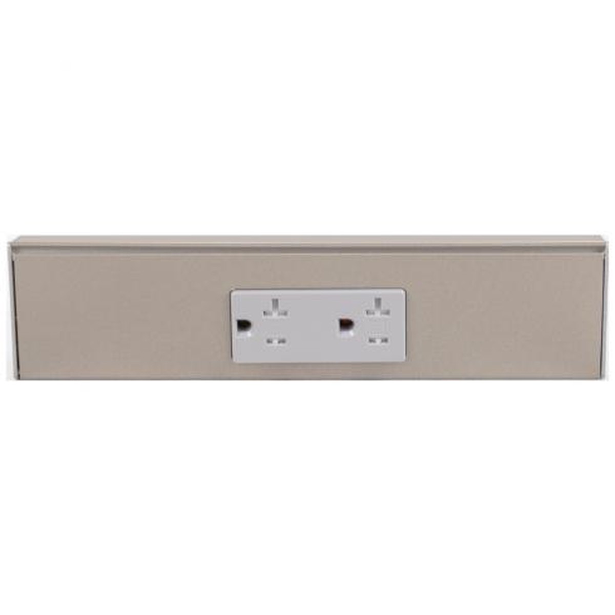 Tamper Resistant Angle Under Cabinet Outlet Power Strip Satin Nickel Finish