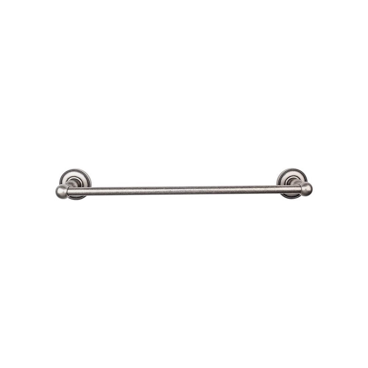 Top Knobs Edwardian Single Bath Towel Bar - Beaded Backplate