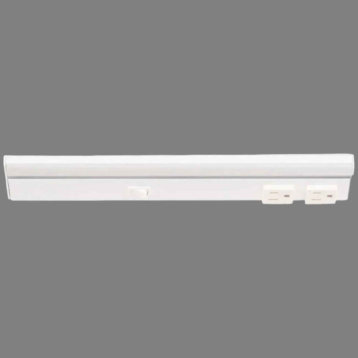 Under Cabinet Power Strip with High-Output LED Light in White