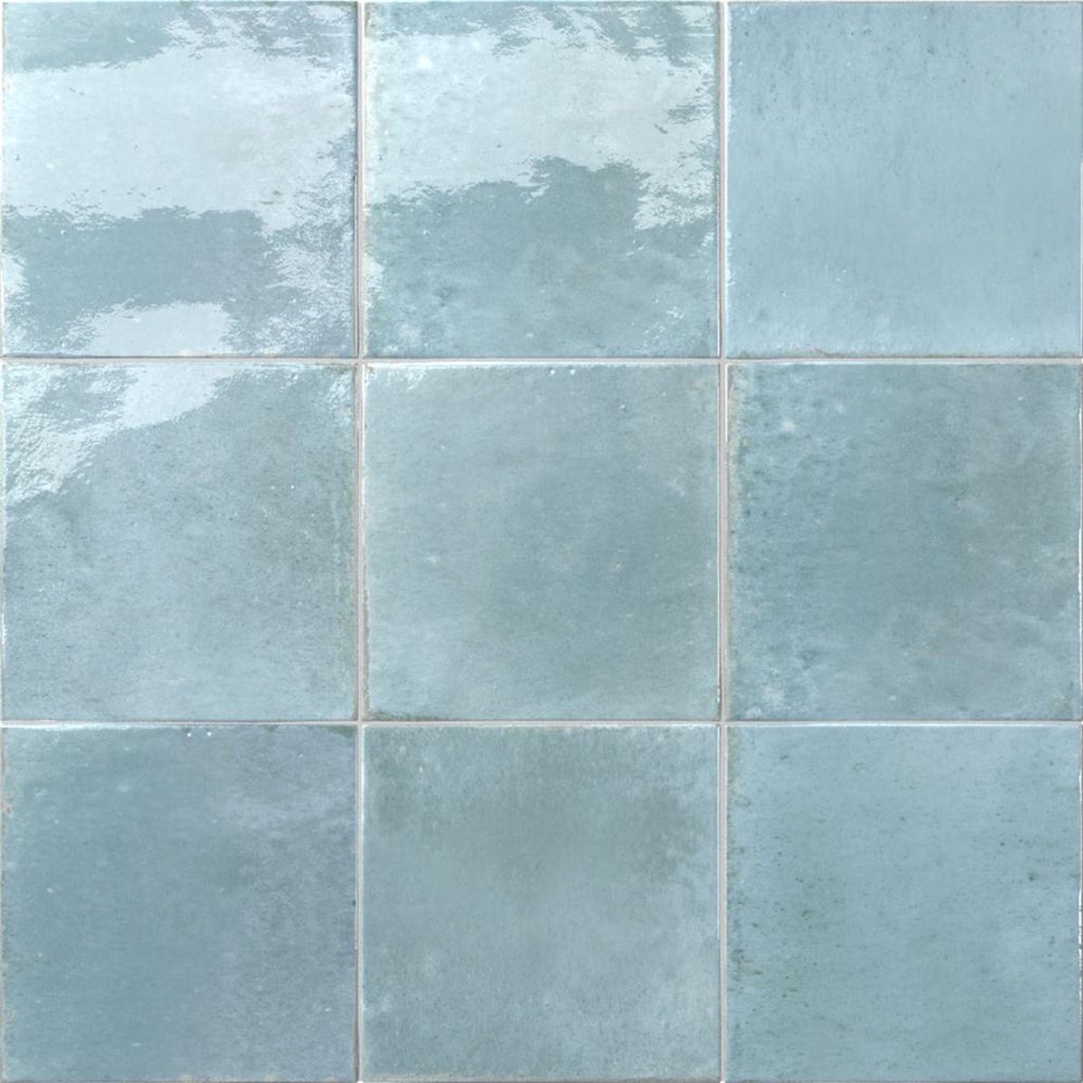 Agadir Floor Tile - Wall Or Floor Mount - 58 x 58 PorcelainGloss Light Blue