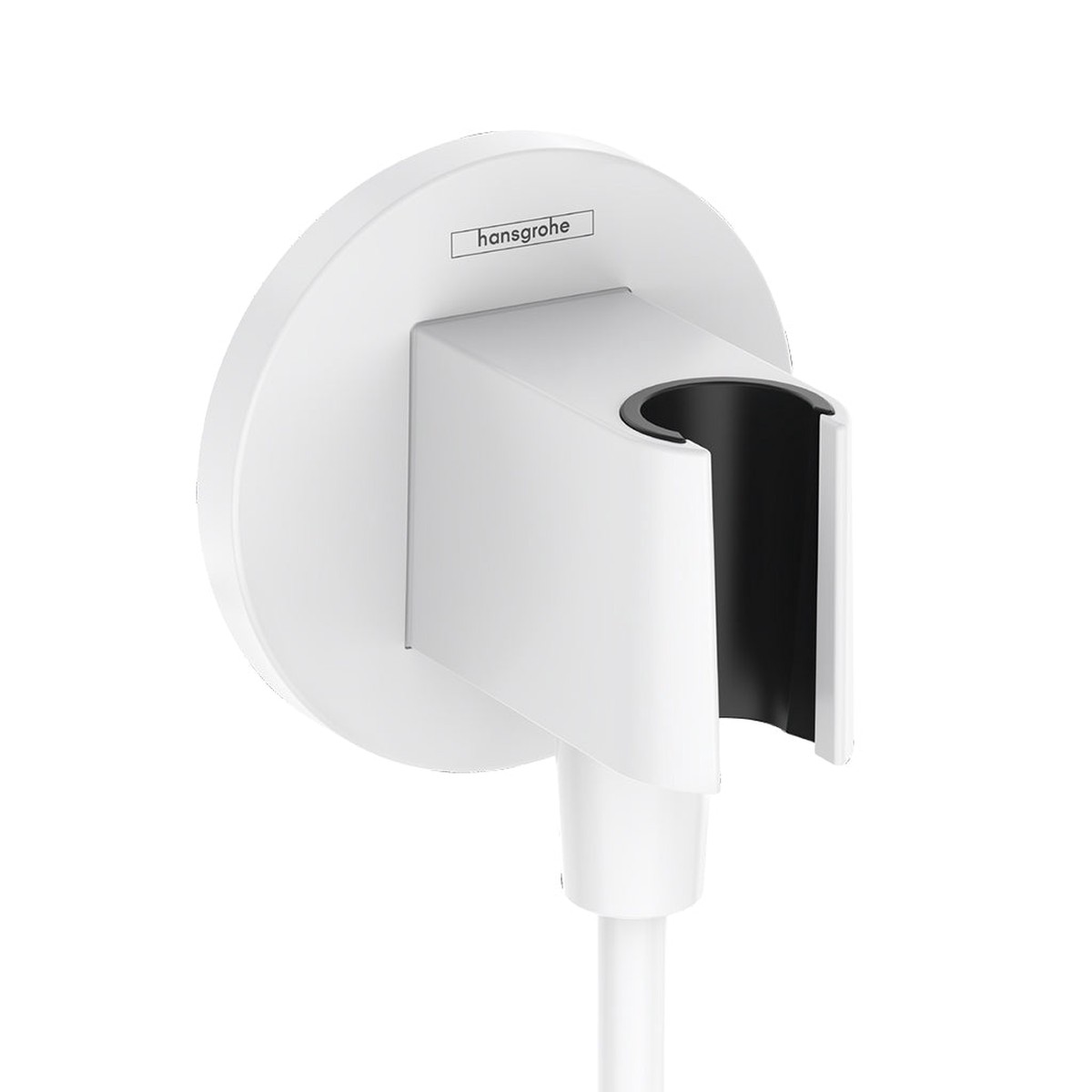 Fixfit S Hand Shower Holder Connector - Wall Mount - 4 BrassMatt White
