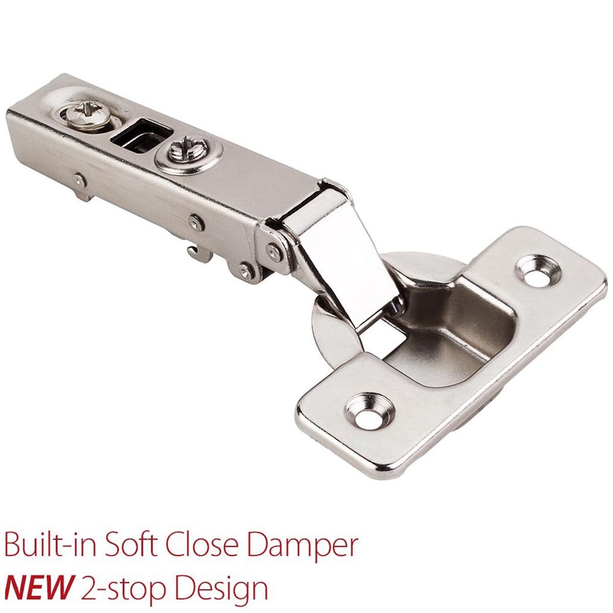 Hardware Resources 110 Degree 0 mm Crank Screw Adjustable Heavy Duty Soft-close Hinge without Dowels (Sold in Packs of 5)