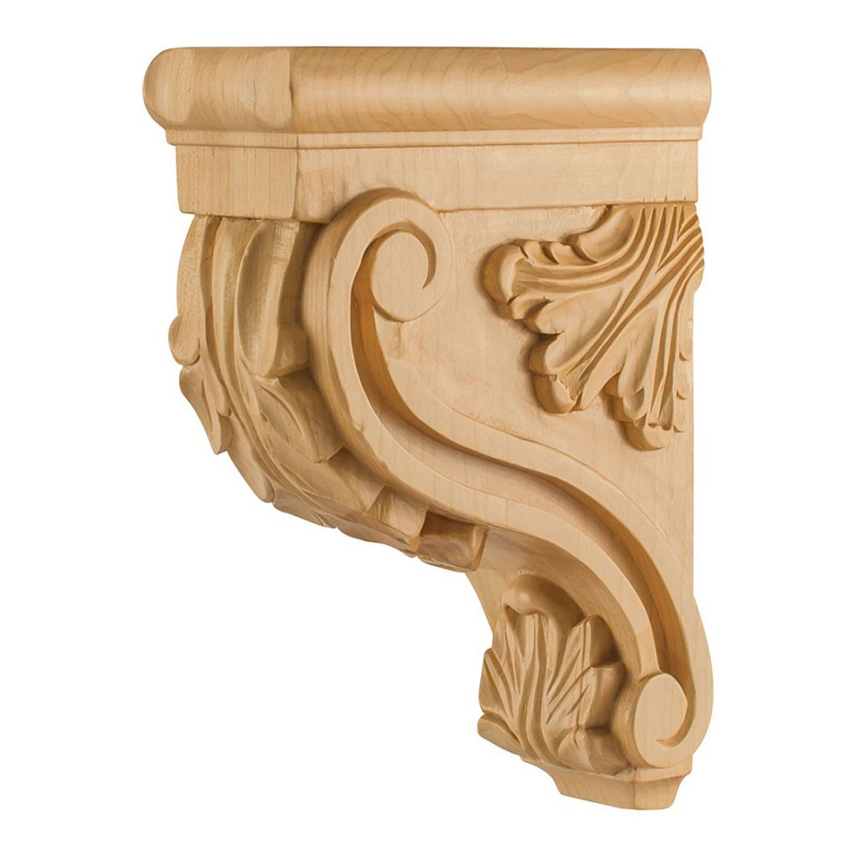 Hardware Resources 3 x 7 x 10 Hard Maple Acanthus Bar Bracket