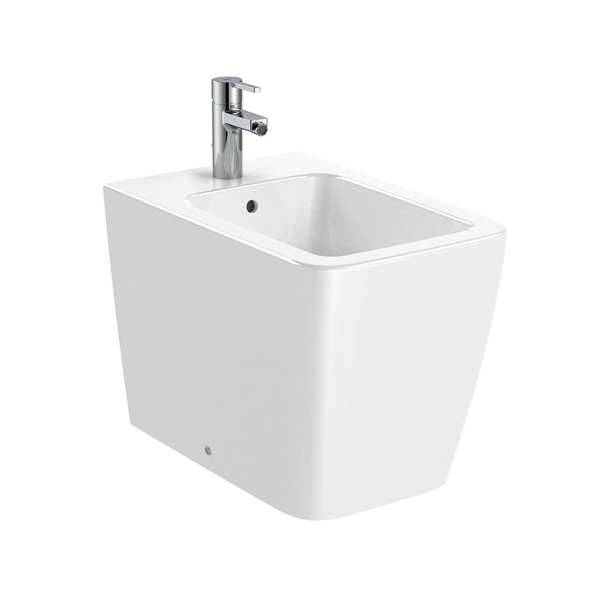 Inspira Square Bidet - Floor Mount - 15 PorcelainGlossy White