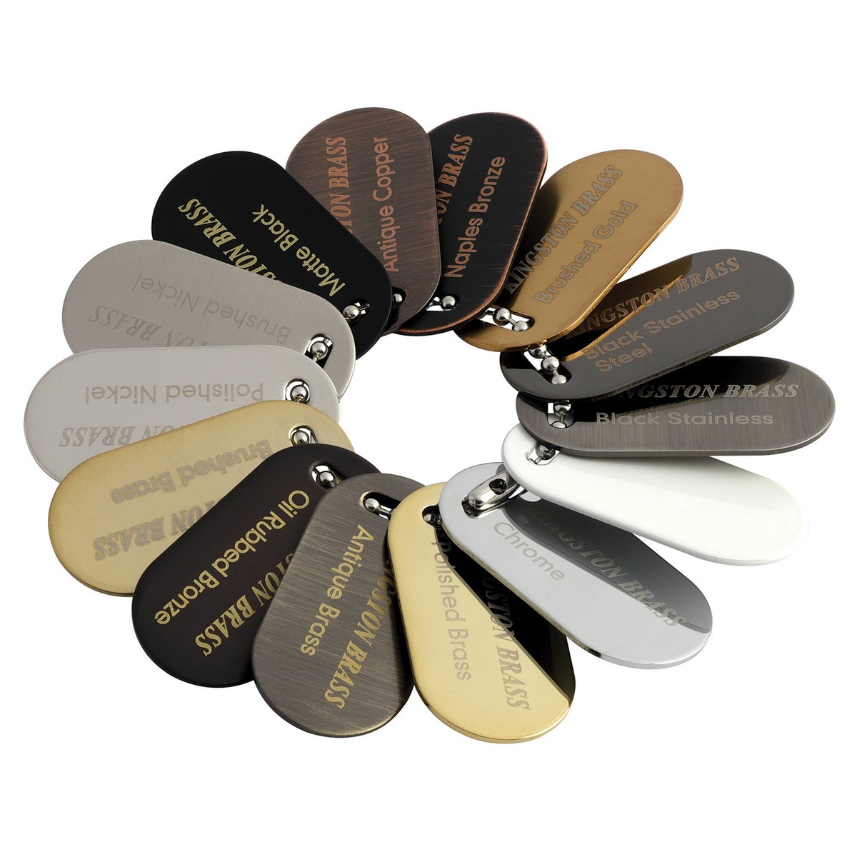 Kingston Brass Finish Sample Swatch Ring