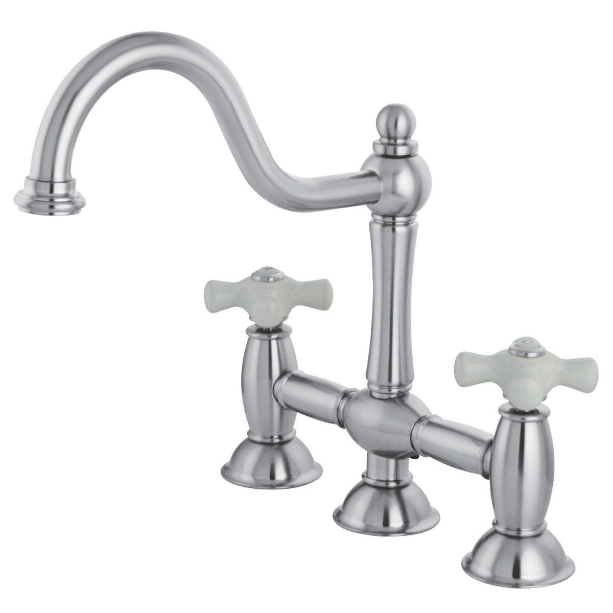 Kingston Brass Restoration Two-Handle Kitchen Bridge Faucet