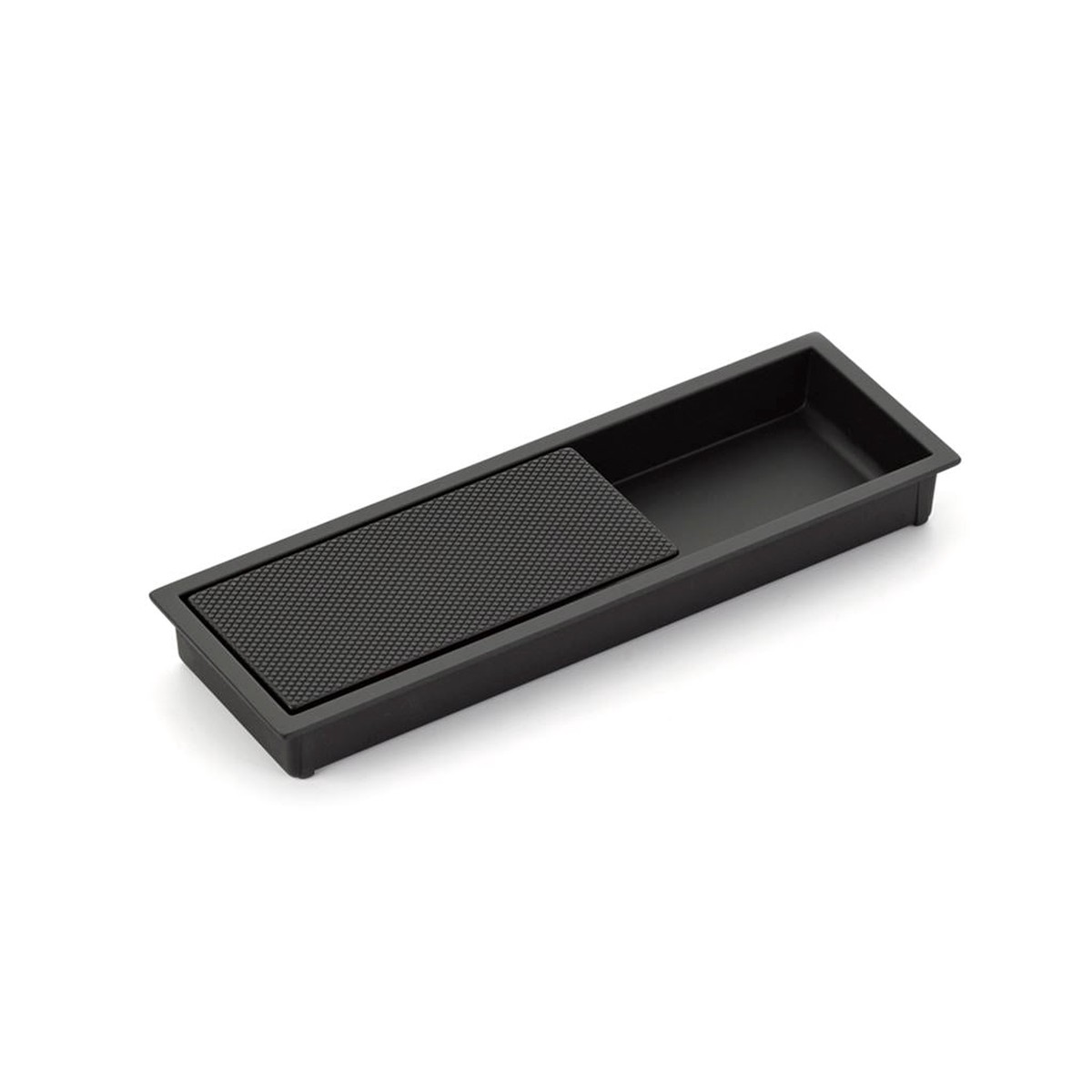 Modo Rectangular Cabinet Recessed Pull - Cabinet Mount - 7 ZincMatt Black