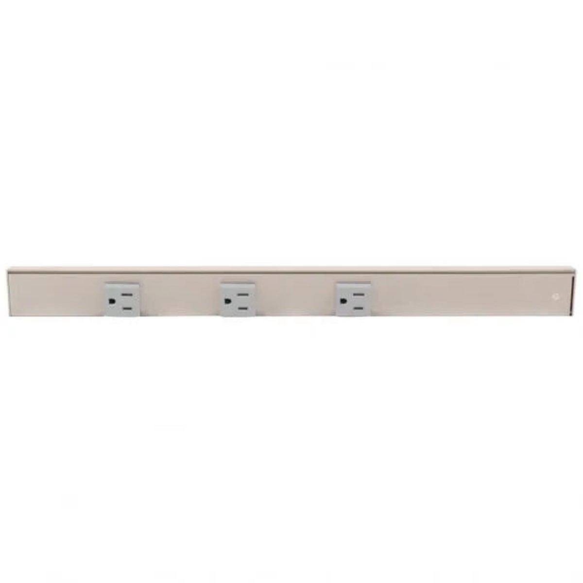 Slim Angle Under Cabinet Outlet Power Strip Satin Nickel Finish