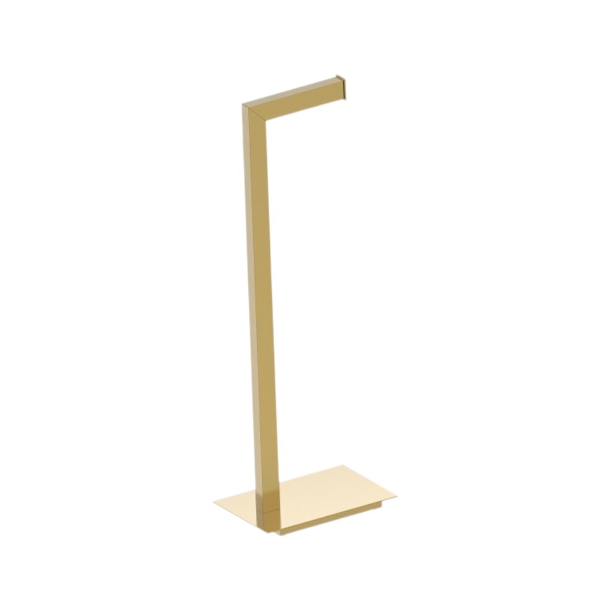 Square Toilet Paper Holder - Free Standing - 26 BrassBrushed Gold