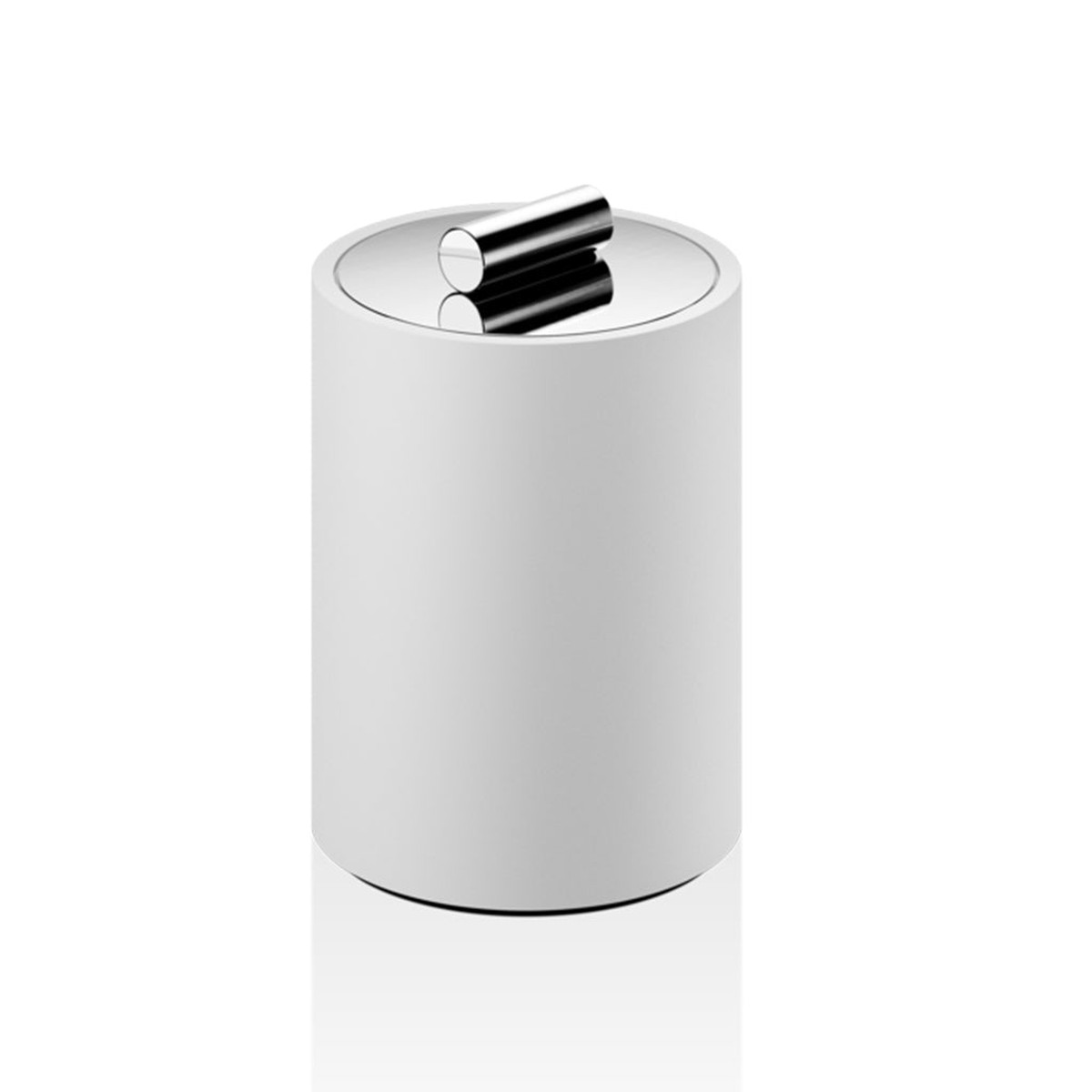 Stone Multipurpose Box - Free Standing - 5 MineralMatte WhitePolished Chrome