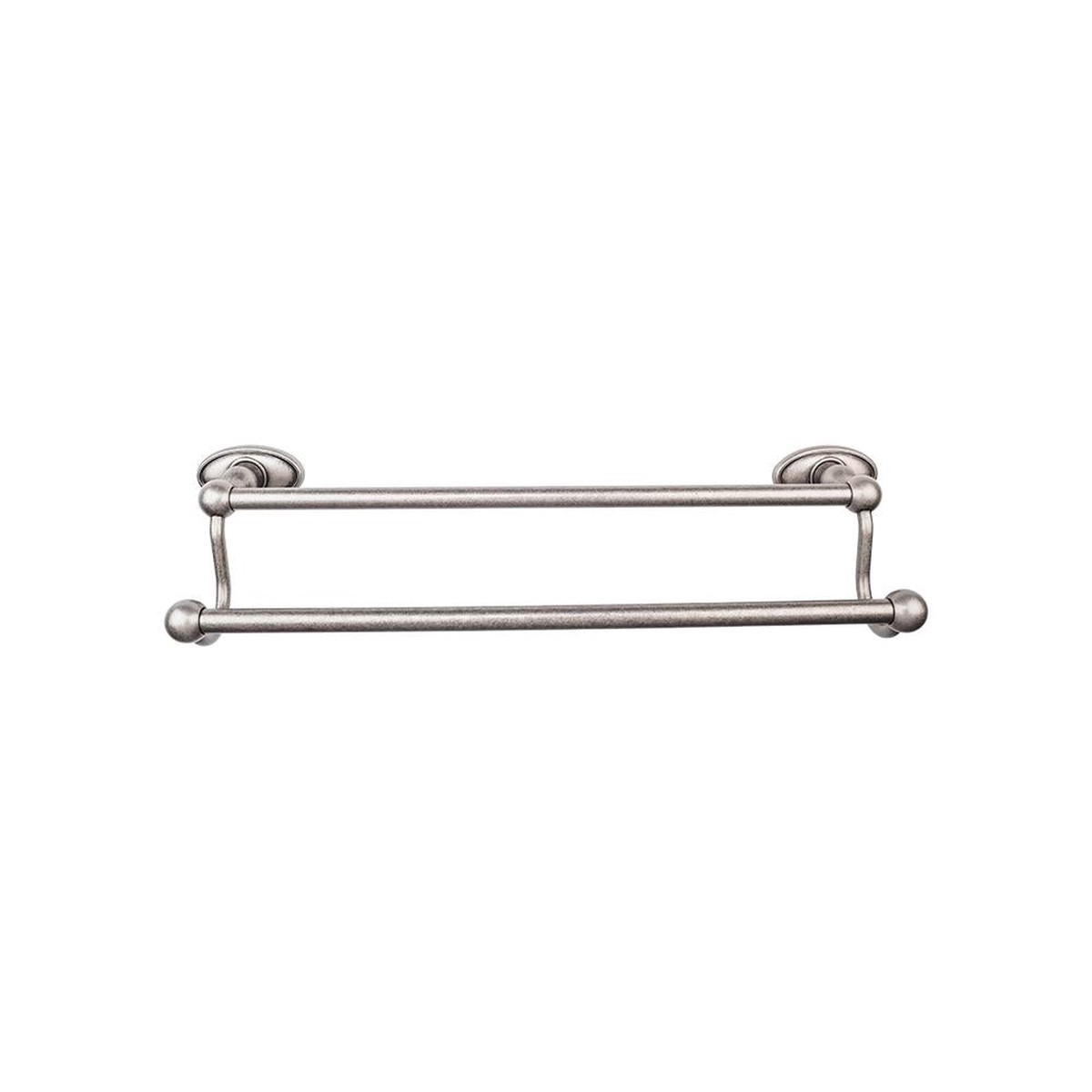 Top Knobs Edwardian Double Bath Towel Bar - Oval Backplate