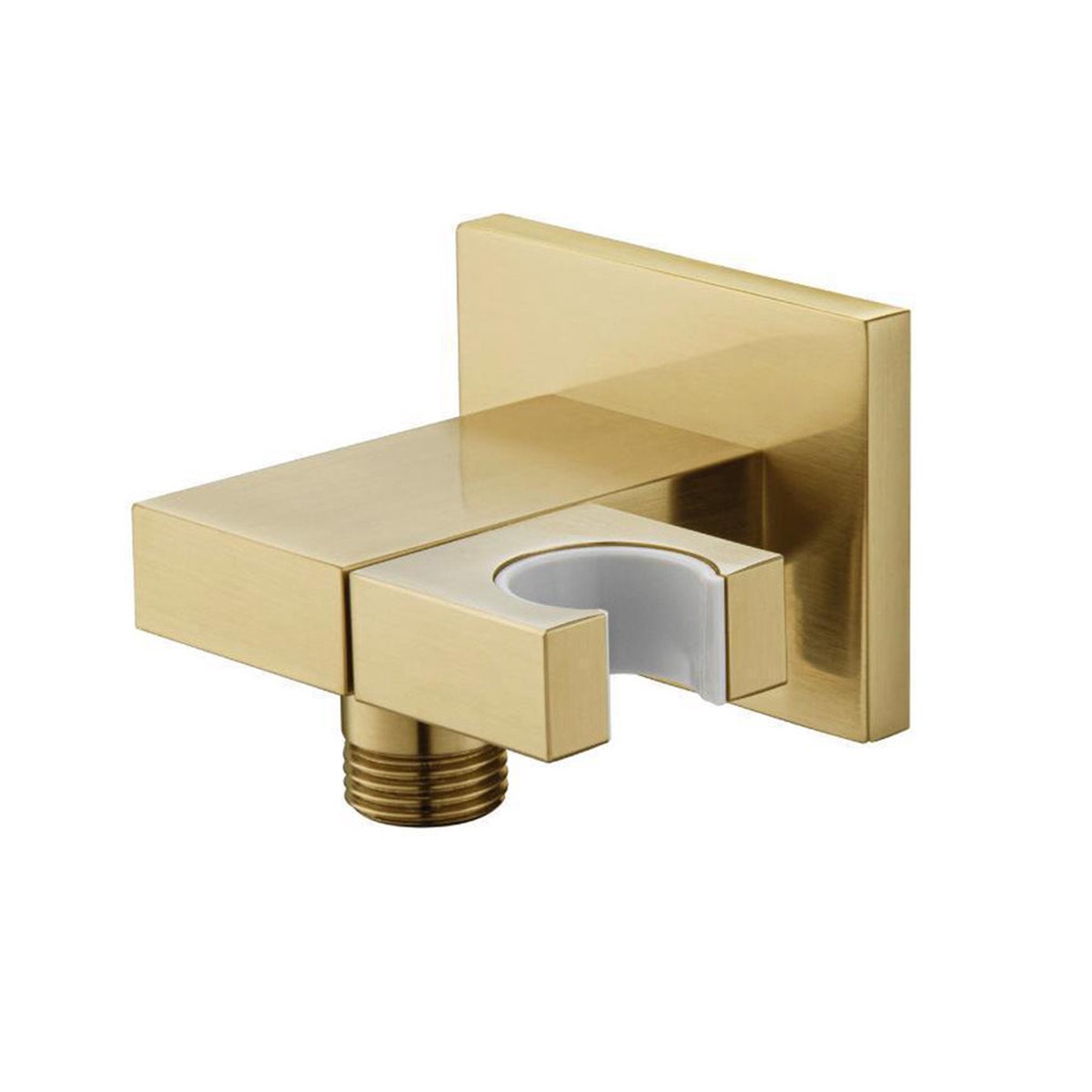 Universal Adjustable Angle Hand Shower Holder Connector - Wall Mount - 2 BrassSatin Brass