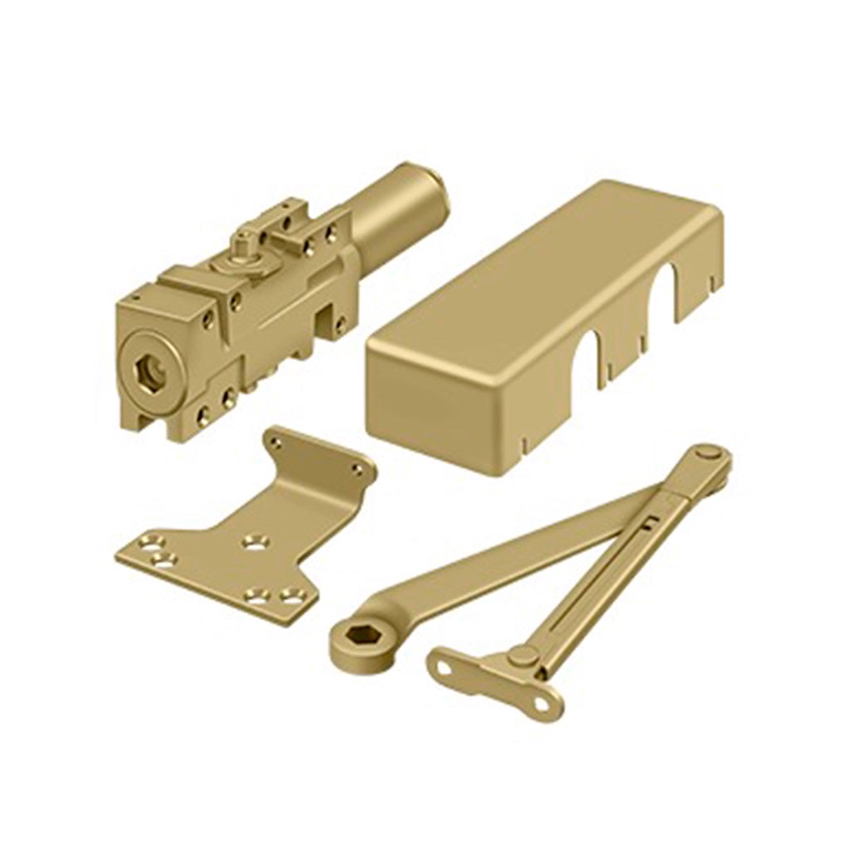 Universal Door Closer - Door Mount - 12 Cast IronGold