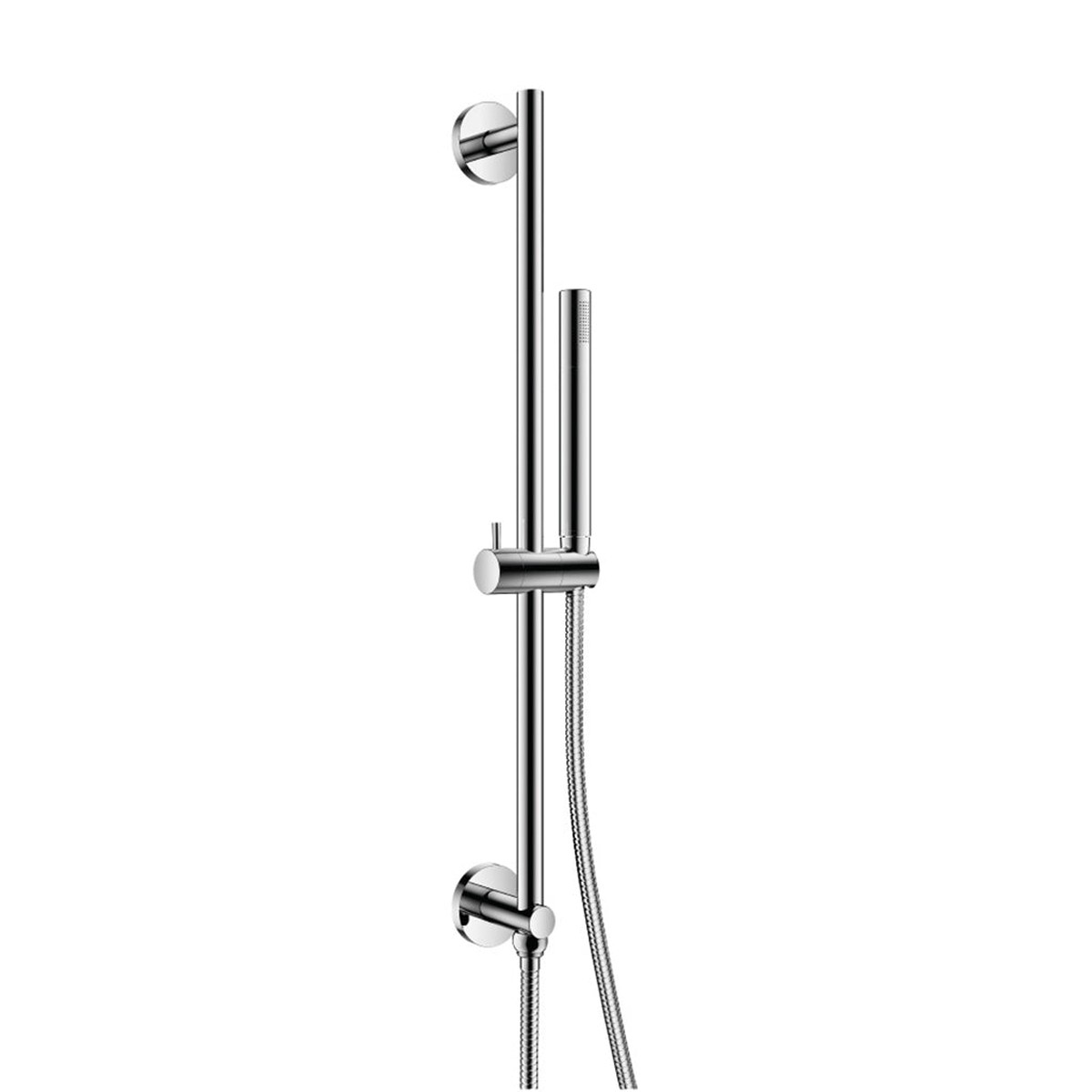 Universal Round Hand Shower Column Set - Wall Mount - 24 BrassPolished Chrome