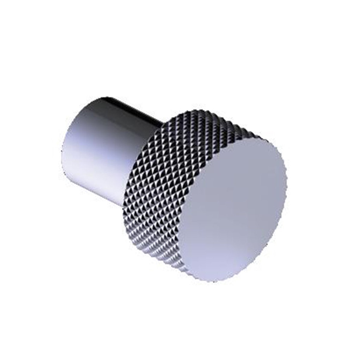 Circo Knurled Cabinet Knob - Cabinet Mount - 1 BrassPolished Chrome