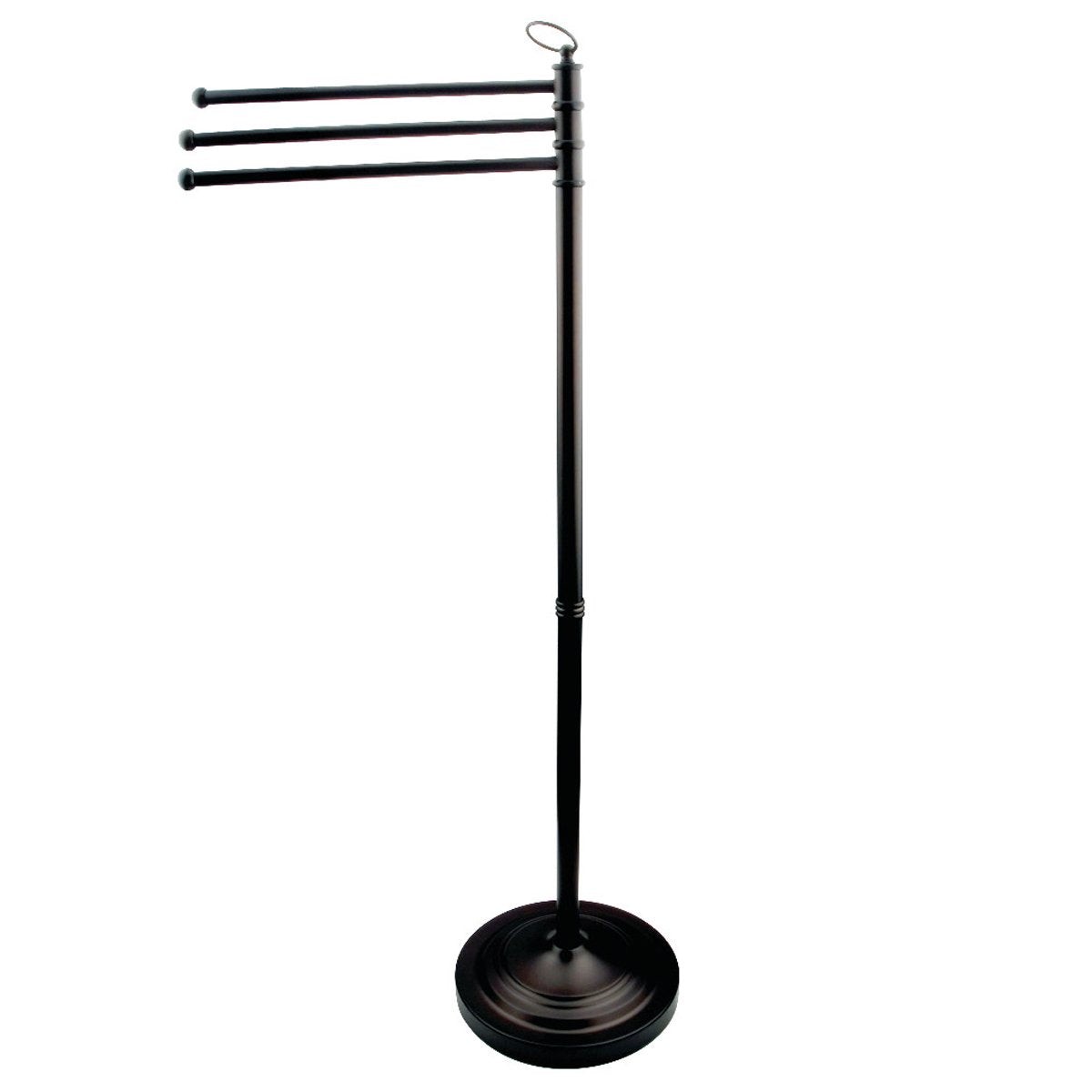 Kingston Brass Vintage Pedestal Towel Bar in Matte Black