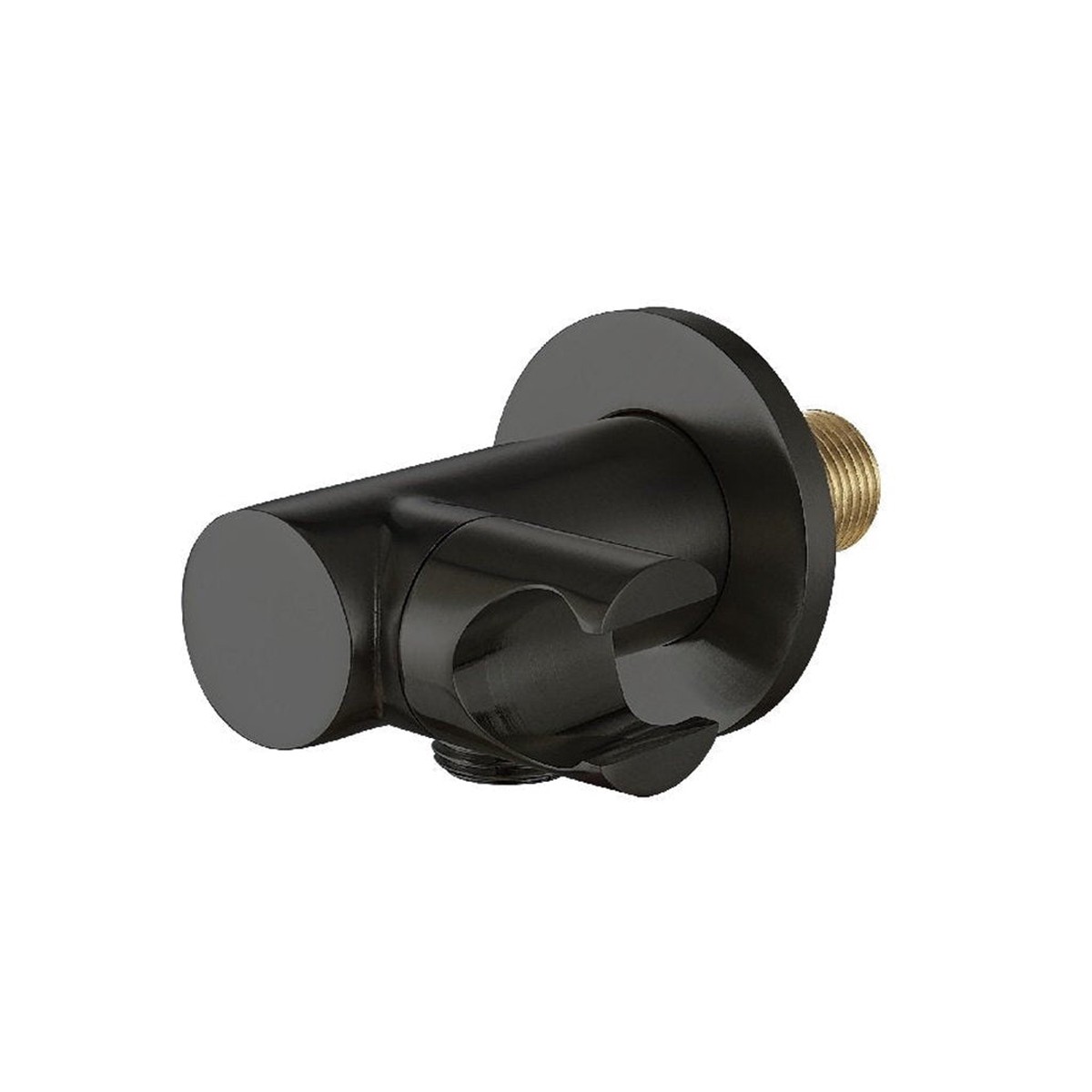 Metro Hand Shower Holder Connector - Wall Mount - 3 BrassMatt Black