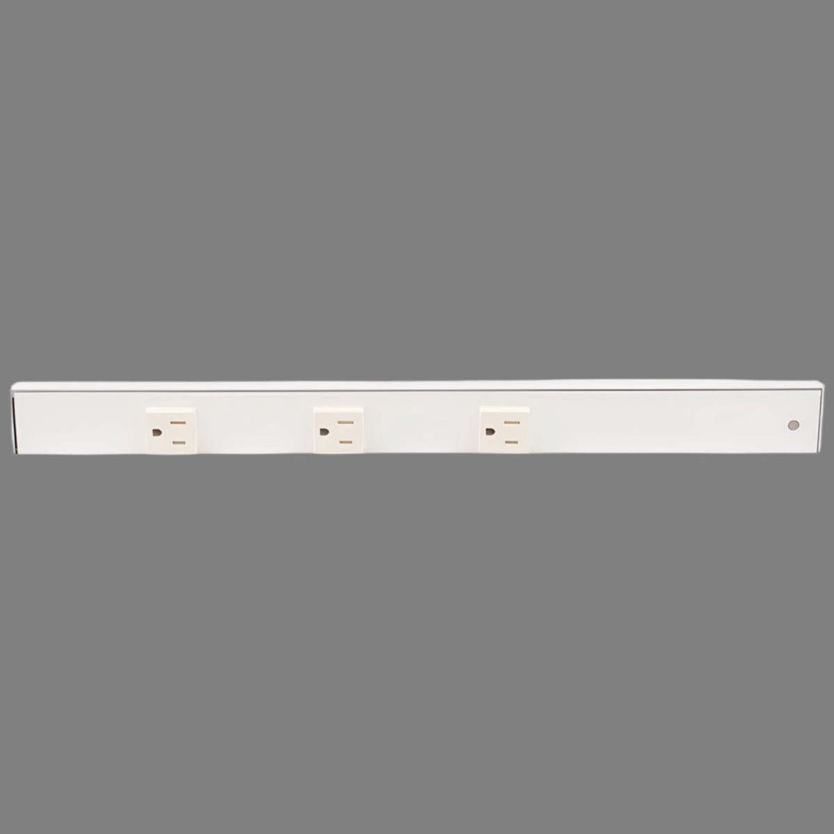 Slim Angle Under Cabinet Outlet Power Strip White Finish