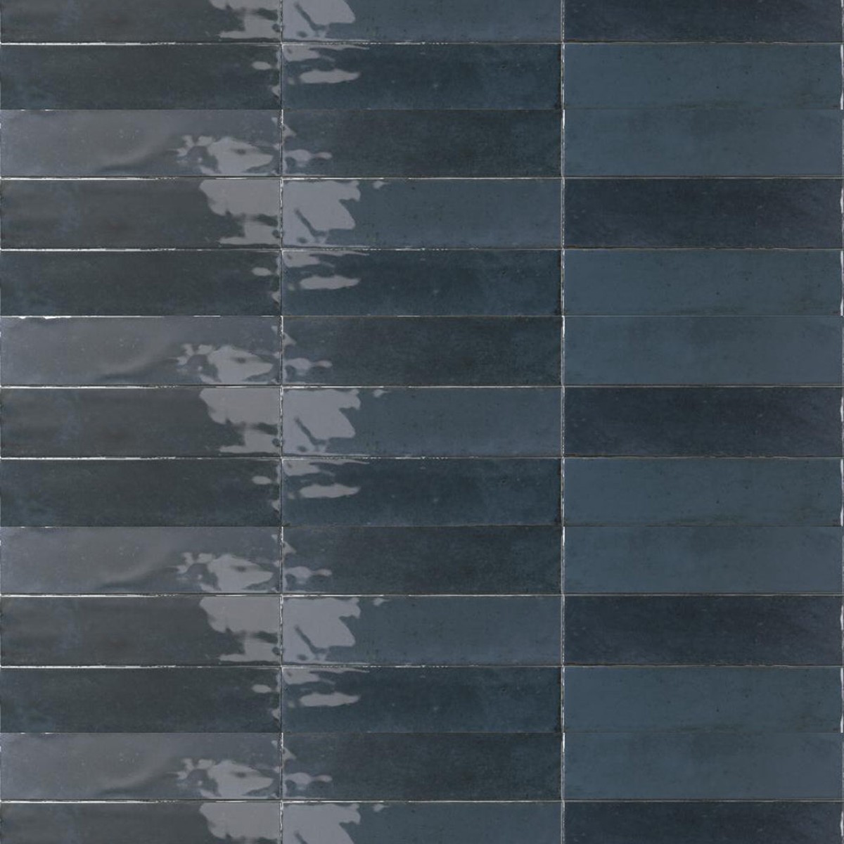 Agadir Lago Floor Tile - Wall Or Floor Mount - 11 x 28 PorcelainGloss Dark Blue