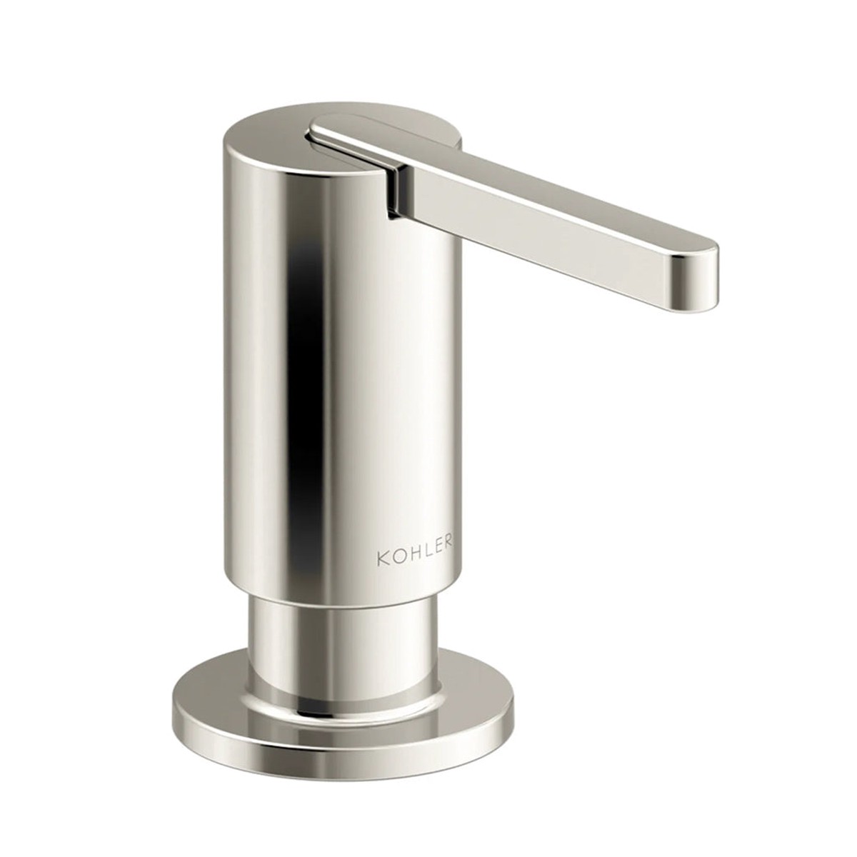 Components Round Soap Dispenser - Free Standing - 2 BrassPolished Nickel