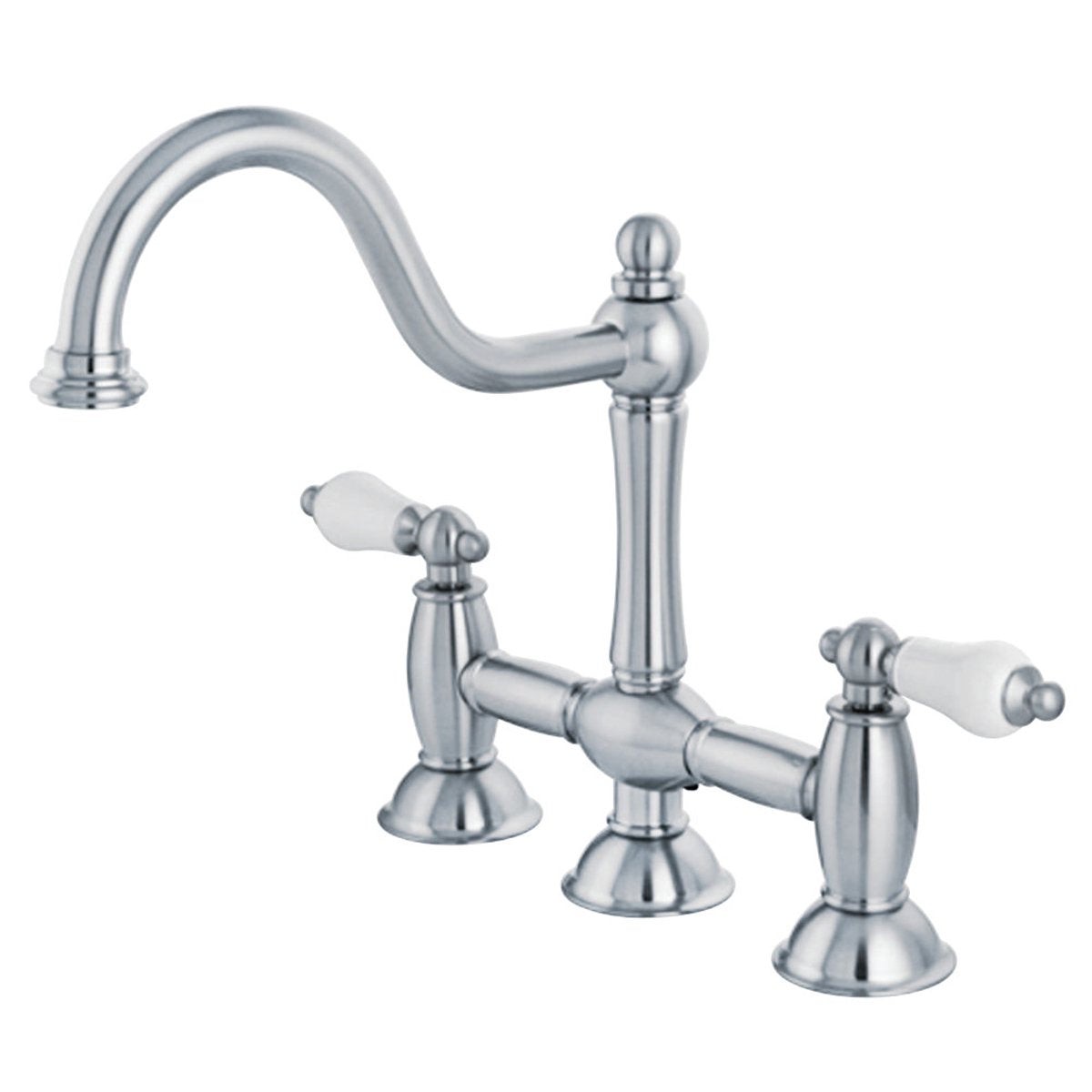 Kingston Brass Restoration 2-Handle Kitchen Bridge Faucet