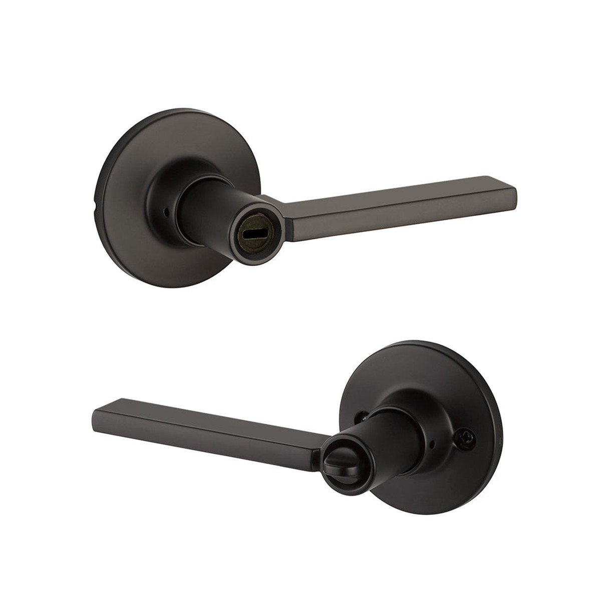Owen Rosette Nils Privacy Door Leverset - Door Mount - 4 BrassFlat Black