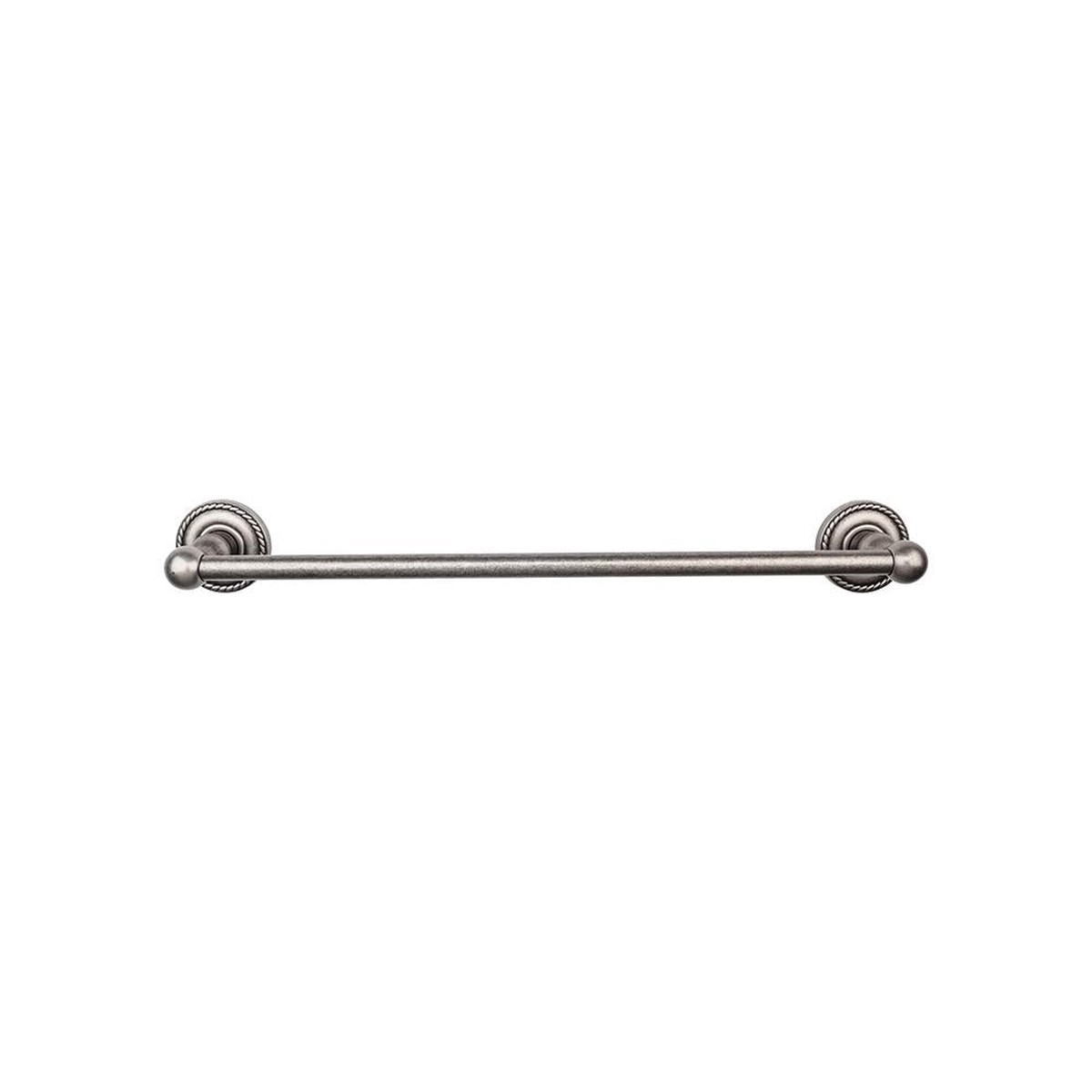 Top Knobs Edwardian Single Bath Towel Bar - Rope Backplate
