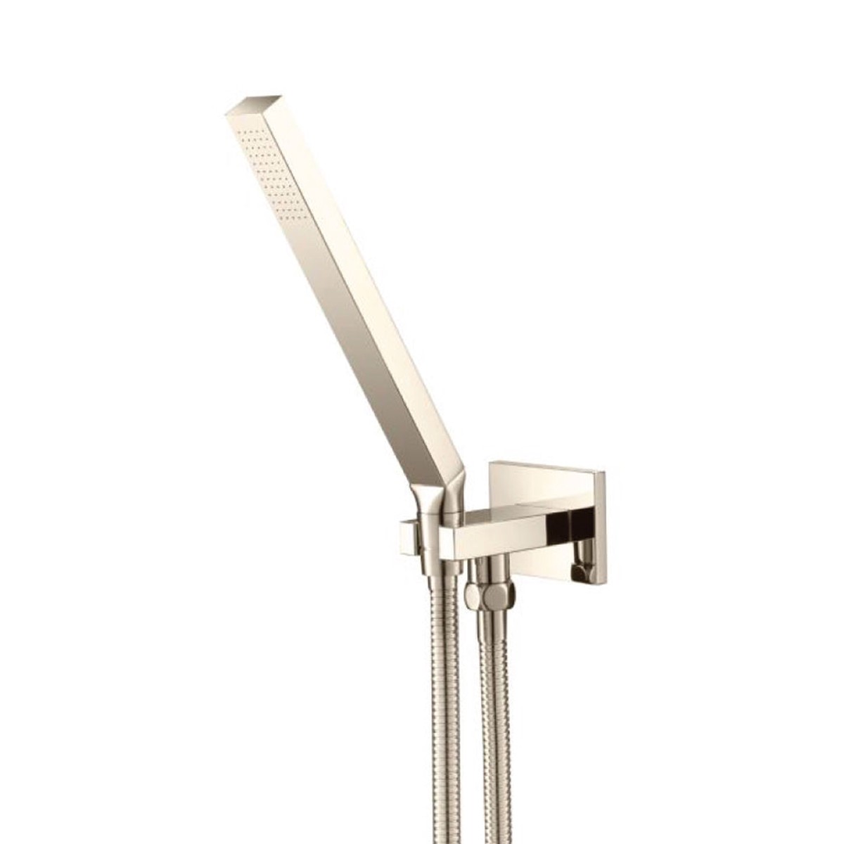 Universal Square Hand Shower Set - Wall Mount - 8 BrassPolished Nickel