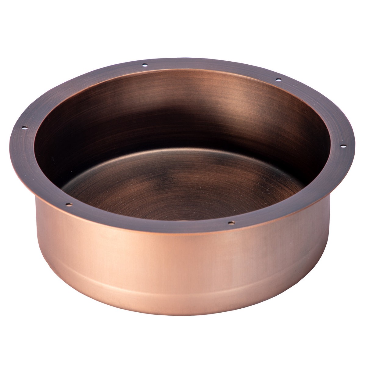 15 Round Stainless Steel Undermount Bathroom Sink with Drain in Bronze
