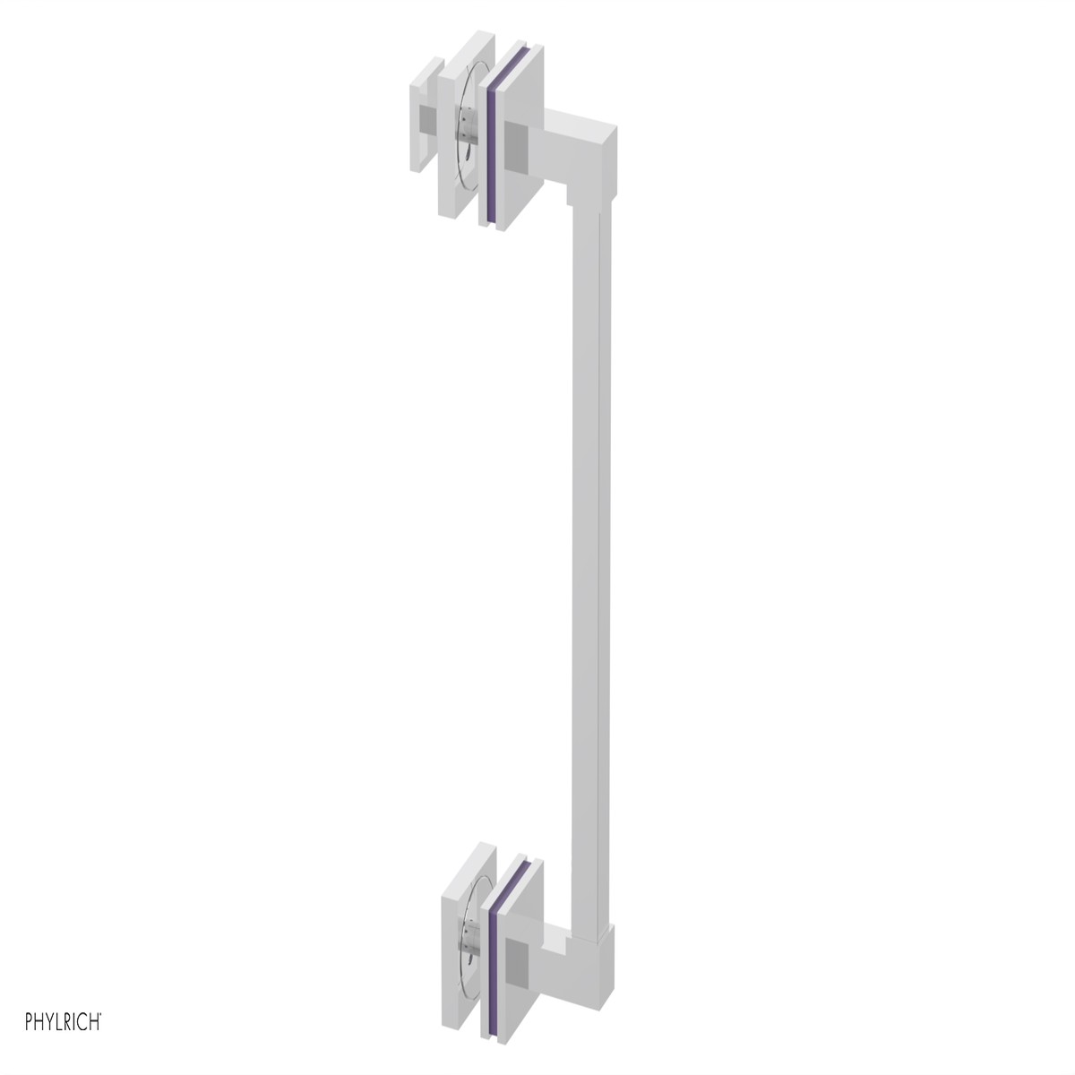 JOLIE - 12 Single Sided Shower Pull with Purple Accents 222S-92-12
