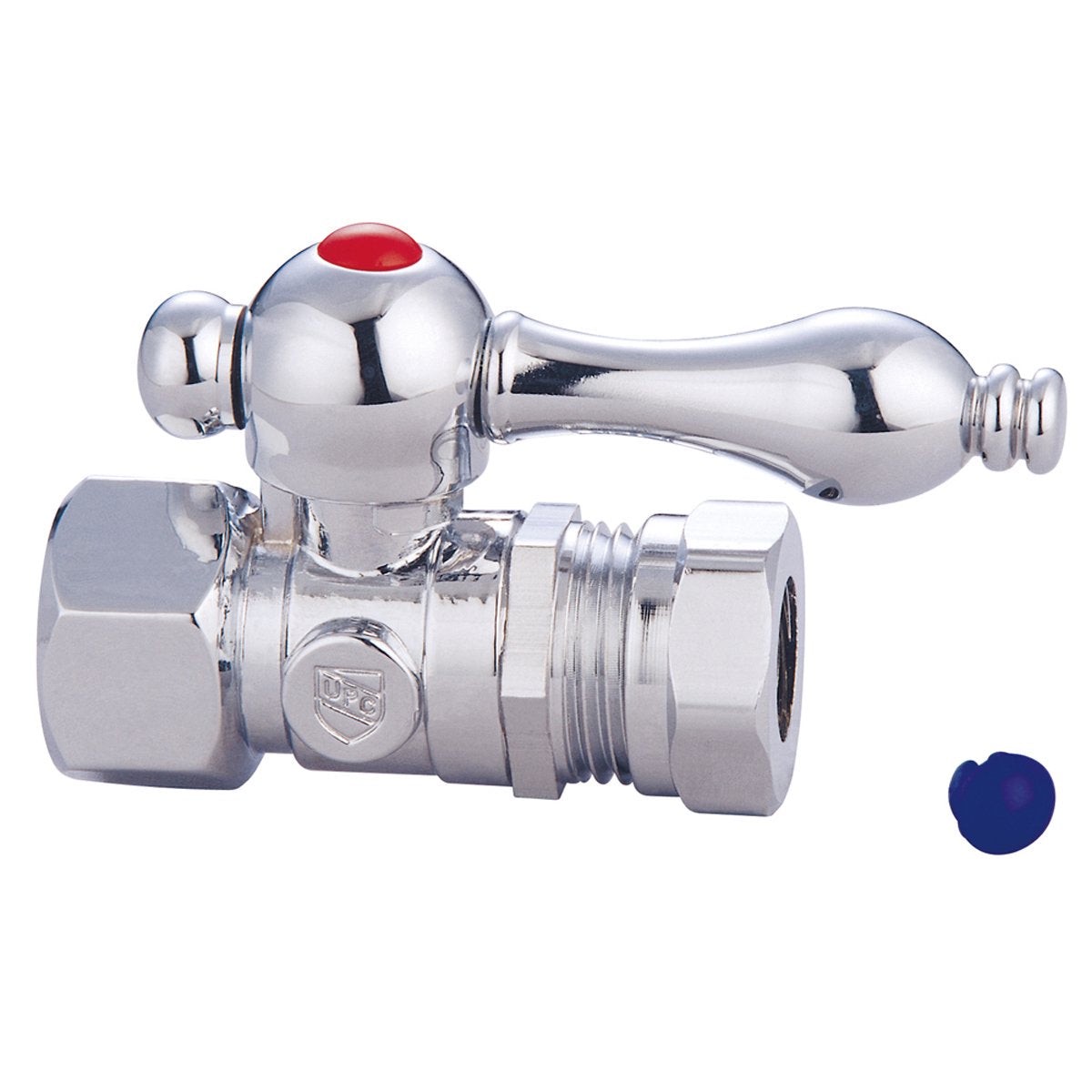 Kingston Brass Vintage Straight Stop with 12 IPS x 12 or 716 Slip Joint and Lever Handle