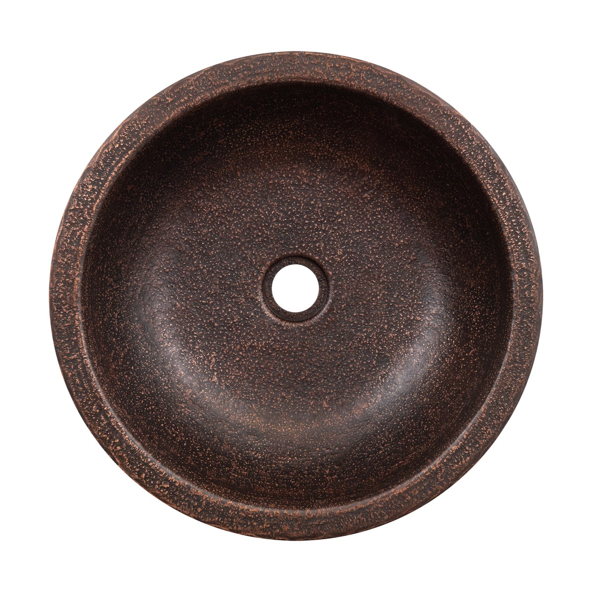 Undermount 16 Round Terra Firma 10 Gauge Thick Copper Bathroom Sink